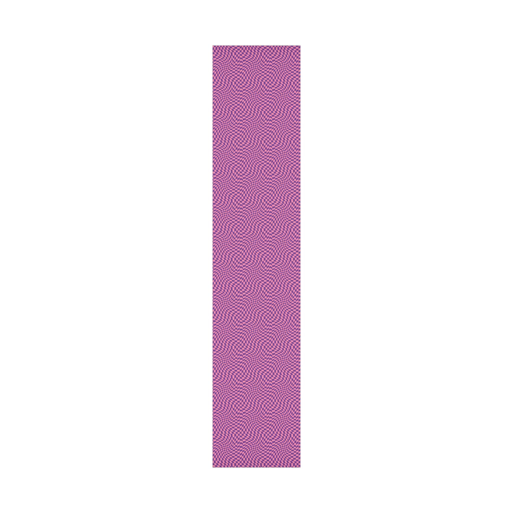 Checkered Wrapping Paper, Chic Pink Purple, Funky 70s Vibe, Girly Gift Wrap, Satin or Matte Finish