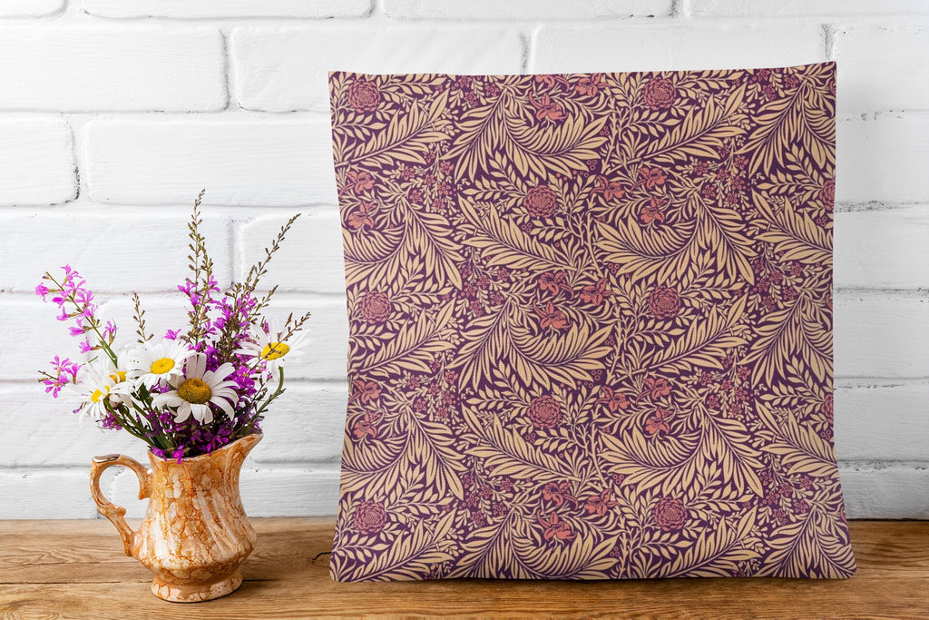 William Morris Larkspur Berry Pillow, Trendy Color Home Accent, Artistic Double Sided Floral Cushion