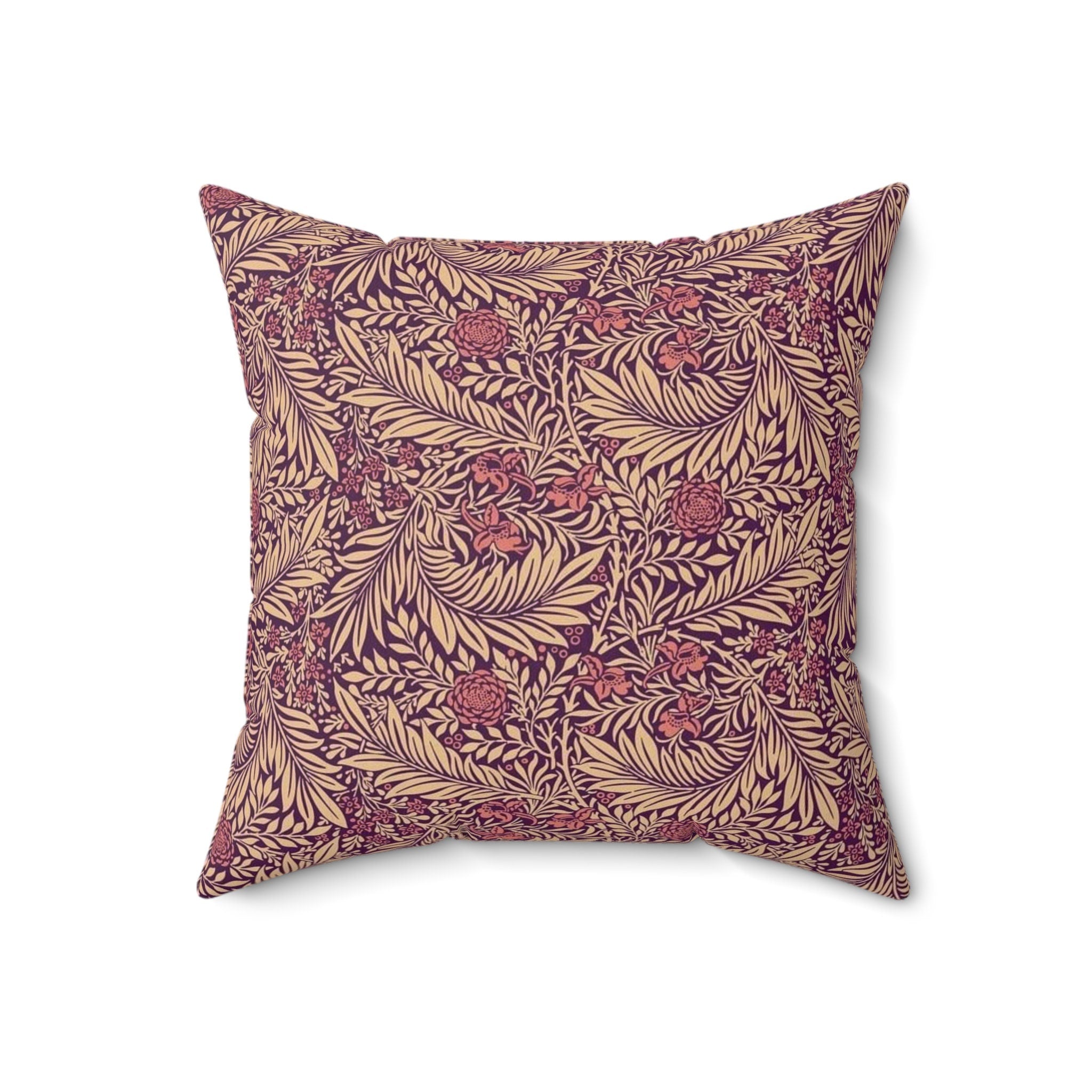 William Morris Larkspur Berry Pillow, Trendy Color Home Accent, Artistic Double Sided Floral Cushion