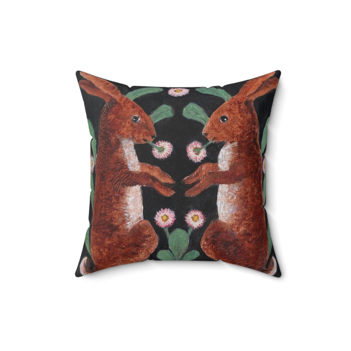 William Bell Scott Two Hares Double-Sided Art Pillow