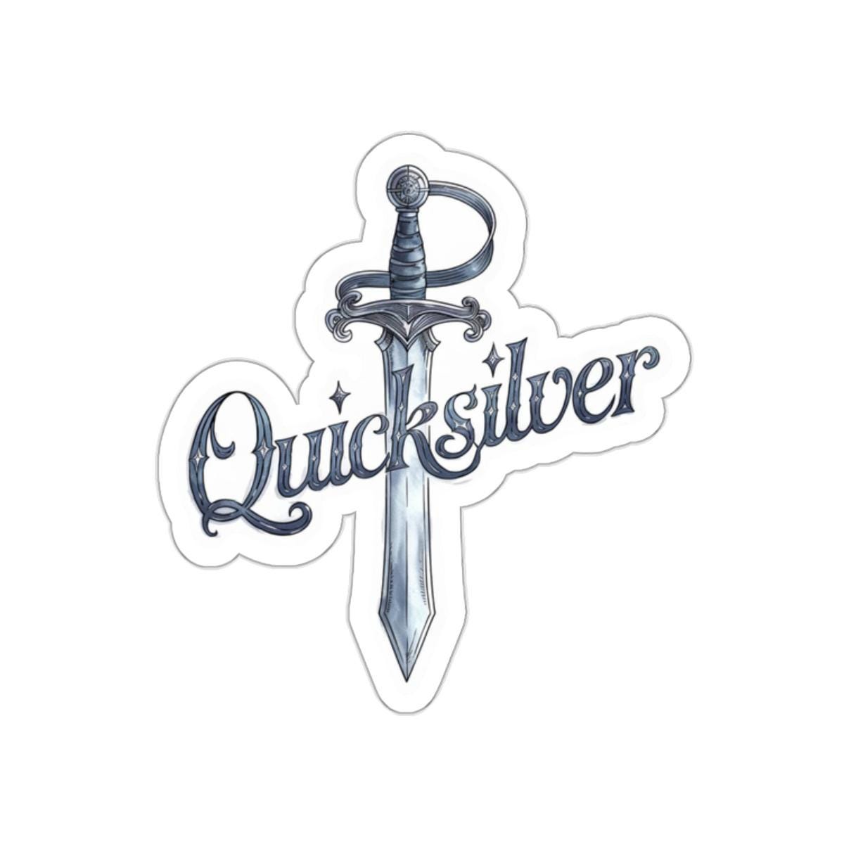 Quicksilver Sticker, Book by Callie Hart, Sword Decal, Gift for Fae & Alchemy Fans, Perfect Present for Book Lovers