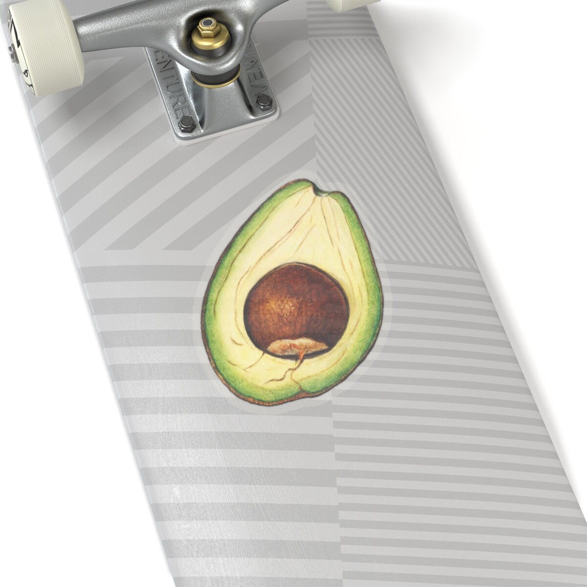 Avocado Sticker, Vintage Watercolor Decal, Fruit Art Drawing, Food themed Adhesive Accessory, Gift for Avocado Lovers
