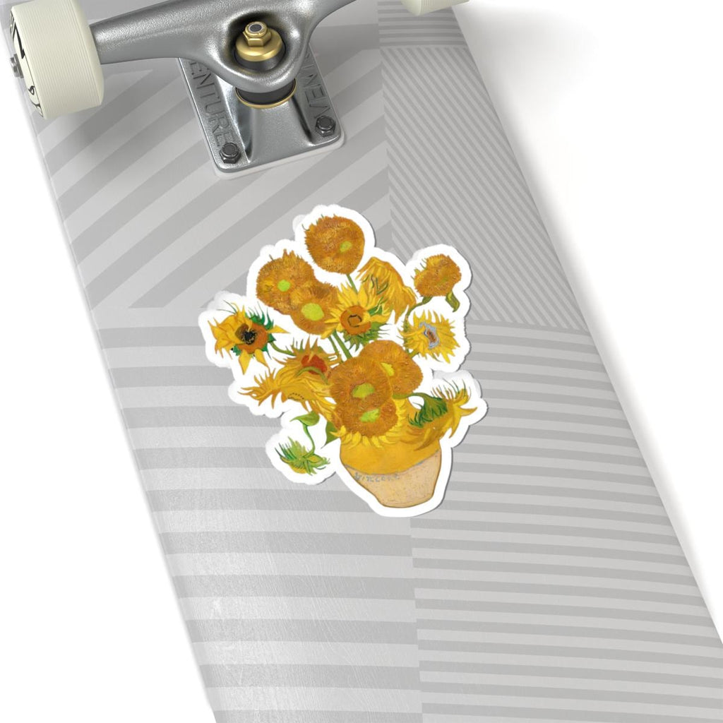 Van Gogh Sunflowers Kiss-Cut Stickers | Vinyl Sunflower Decal for Laptop Water Bottle