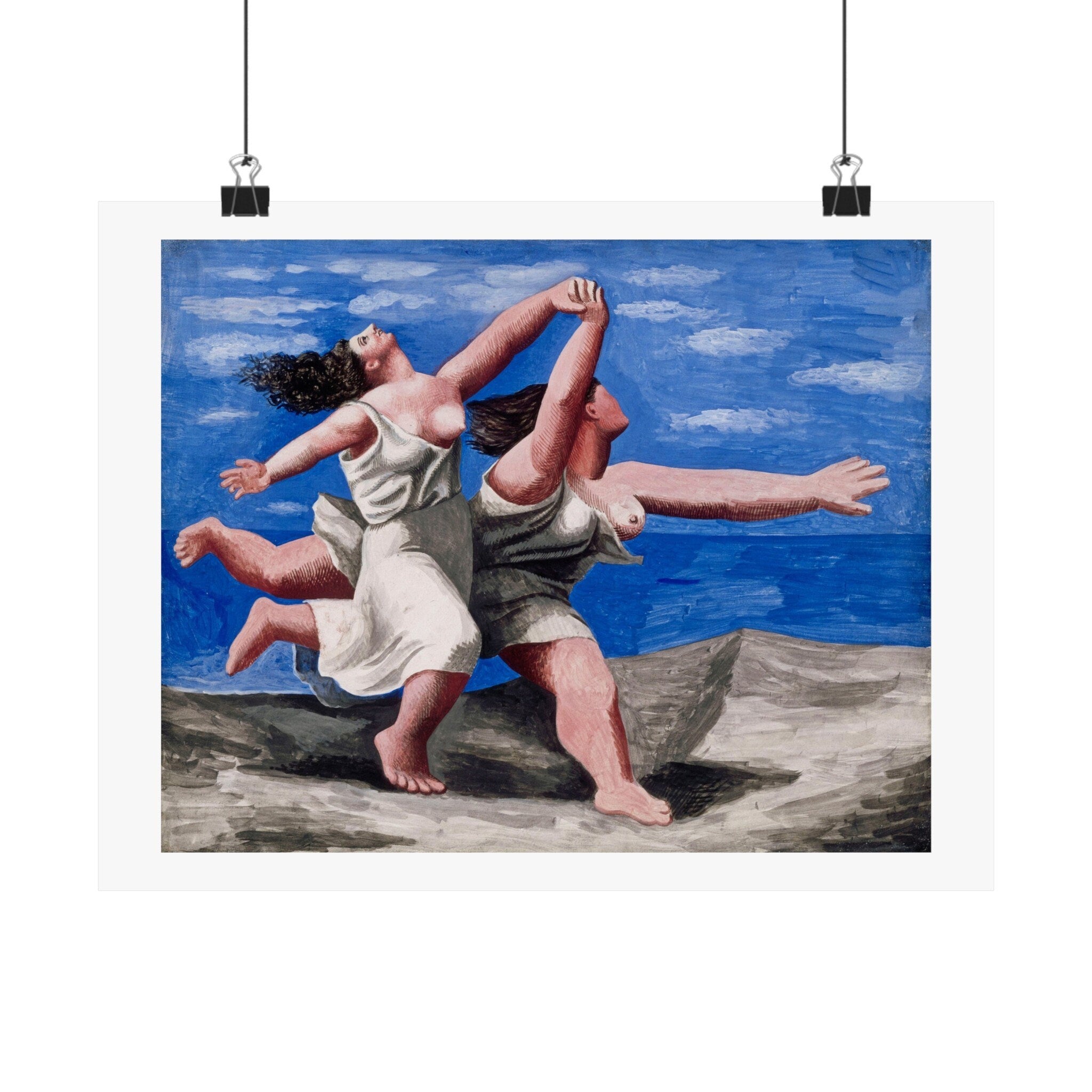 Pablo Picasso 'Two Women Running on the Beach (The Race)' Print, Vibrant Modern Art, Ideal Gift for Art Lovers