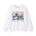 Ride the Wave Hoodie, Vintage Japanese Art 'The Great Wave' Design, Motivational Streetwear, Cozy Heavy Blend Sweatshirt