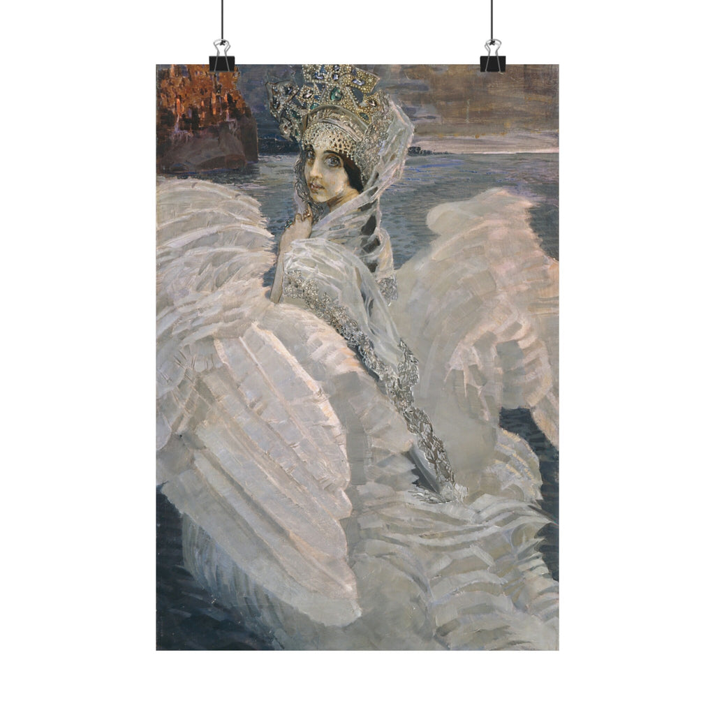 Swan Princess by Mikhail Vrubel, Russian Art Nouveau Poster