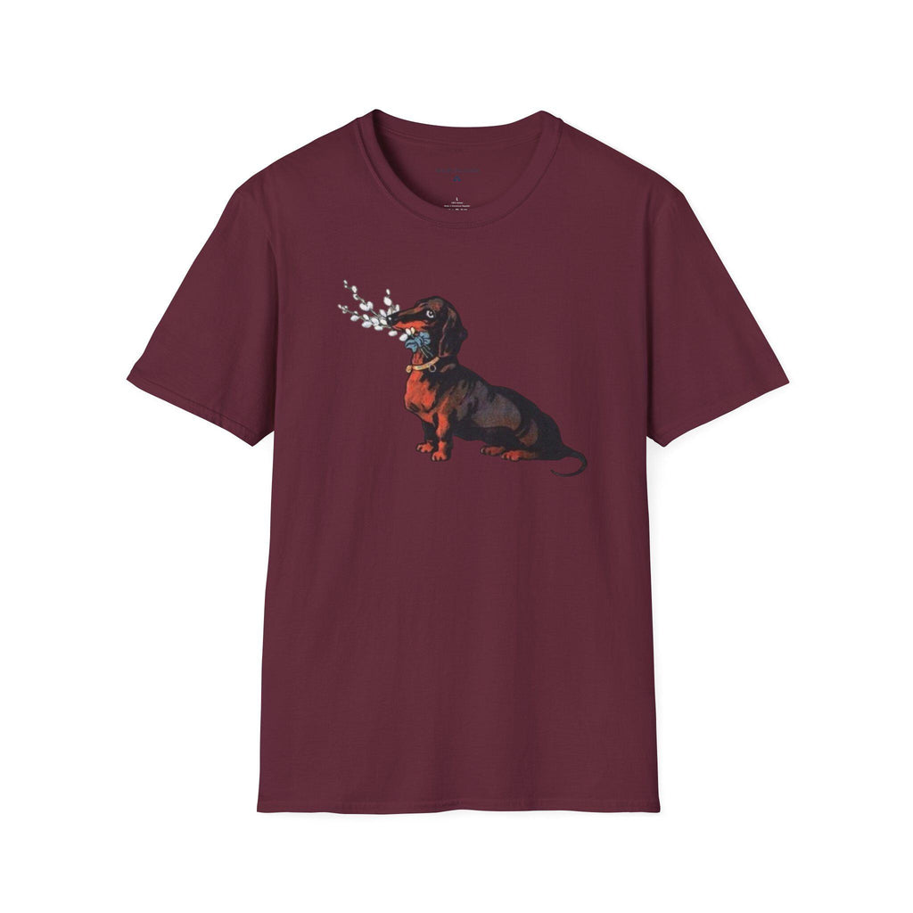 Vintage Dachshund Dog Unisex Softstyle T-Shirt, Cute Pet Lover Tee, Retro Animal Graphic Top, Gift for Dog Owners, Dog Mom Dad Shirt