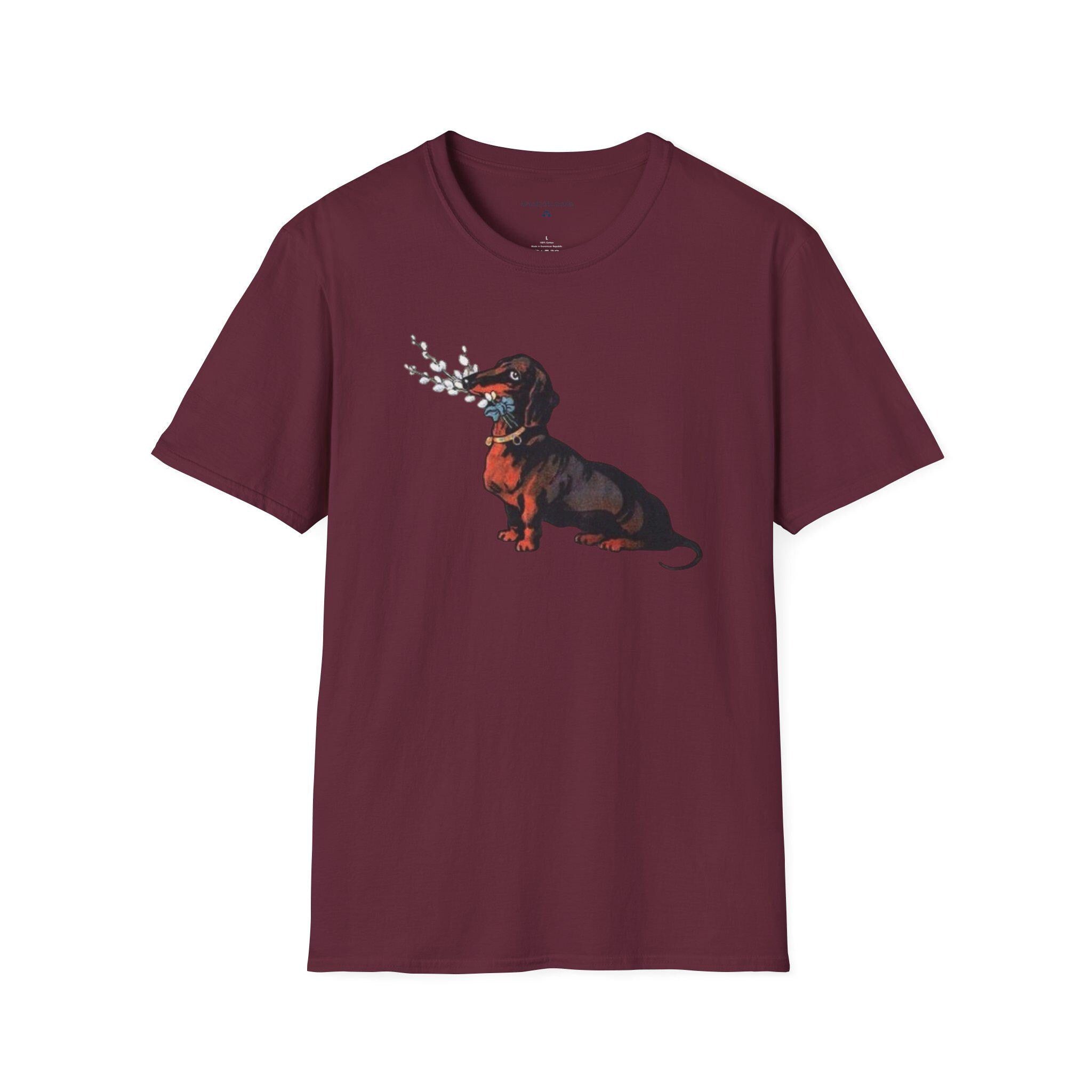 Vintage Dachshund Dog Unisex Softstyle T-Shirt, Cute Pet Lover Tee, Retro Animal Graphic Top, Gift for Dog Owners, Dog Mom Dad Shirt