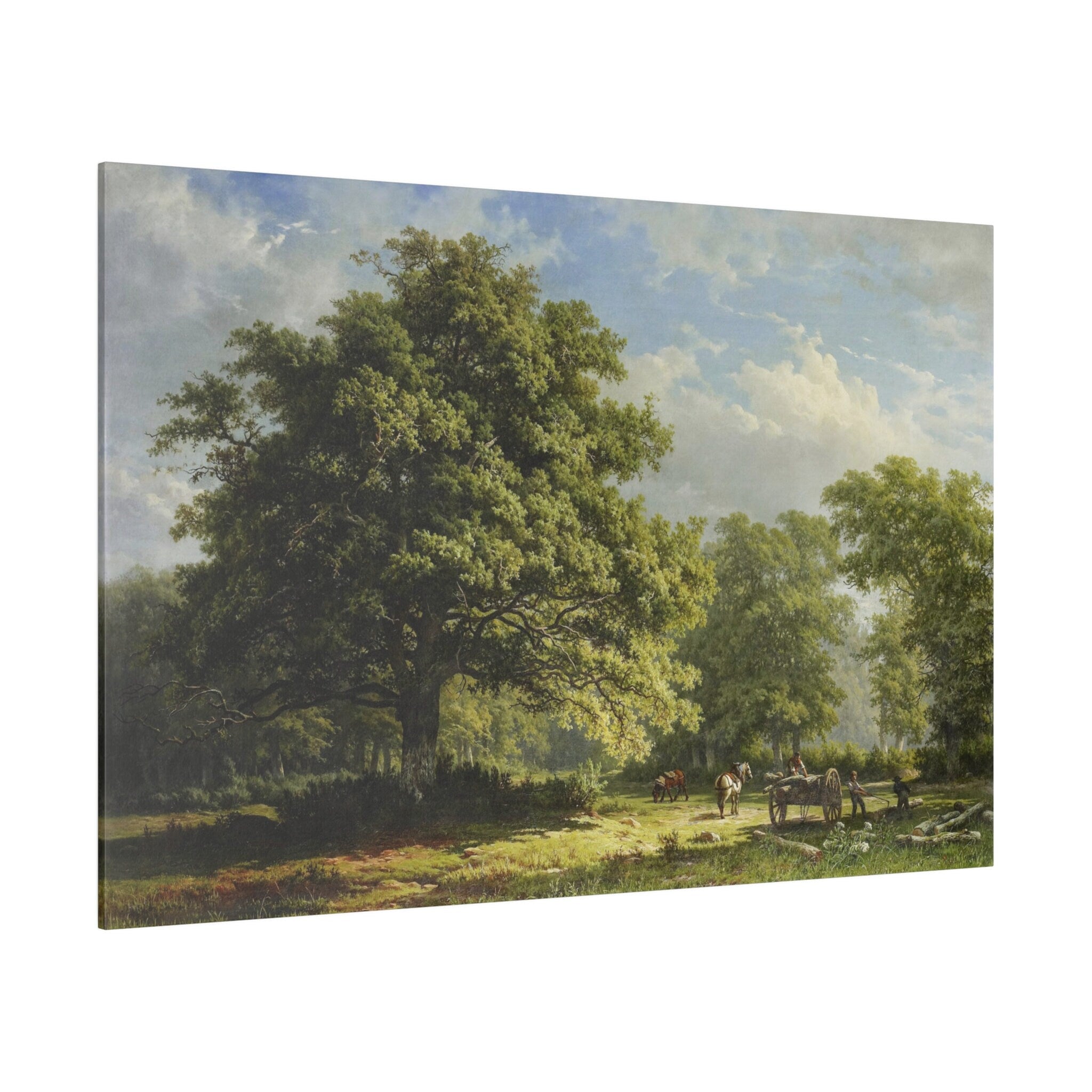 Bentheim Forest Canvas Art by George Andries Roth, Serene Nature Landscape Wall Decor, Luxurious Gift