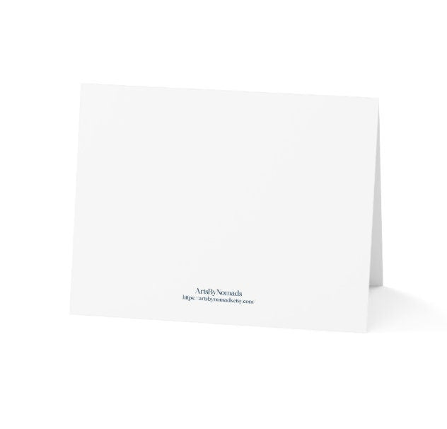 Funny Christmas Card with Santa Riding Dinosaur - Holiday Greeting Card, Perfect for Christmas and New Year Celebrations, with an envelope
