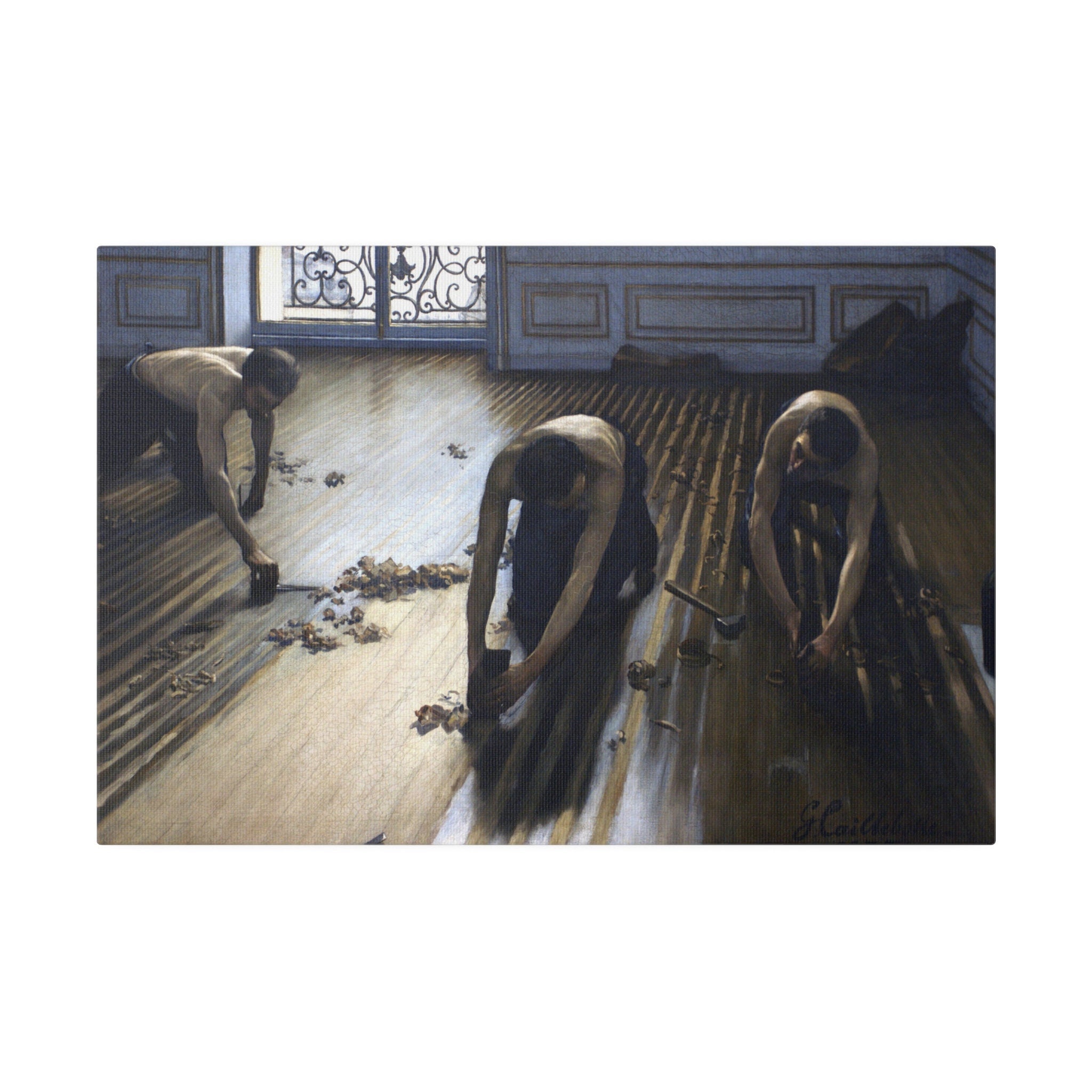 Gustave Caillebotte The Floor Scrapers Canvas, French Impressionist Urban Art, Eco Friendly Wall Art for Home Decor