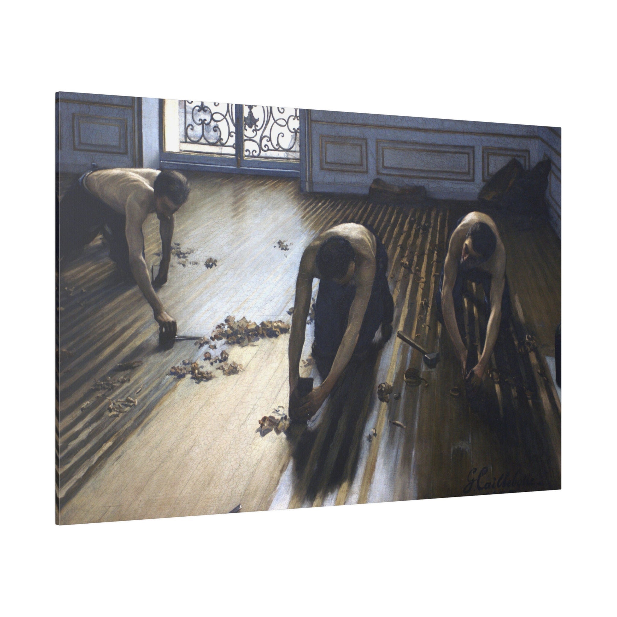 Gustave Caillebotte The Floor Scrapers Canvas, French Impressionist Urban Art, Eco Friendly Wall Art for Home Decor