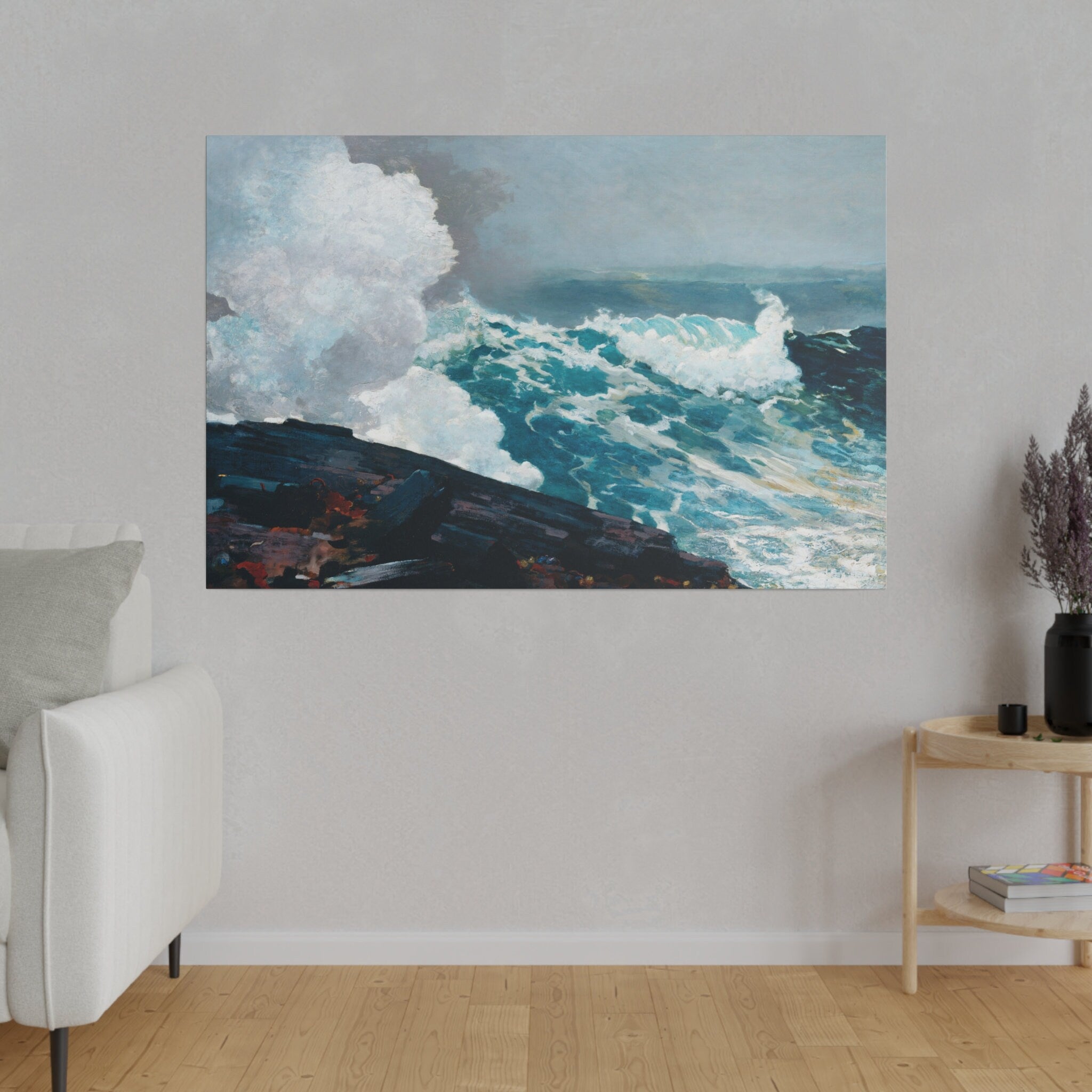 Winslow Homer Northeaster Canvas Print, Majestic Sea Waves Art, Eco Friendly Wall Decor, Perfect Gift Idea