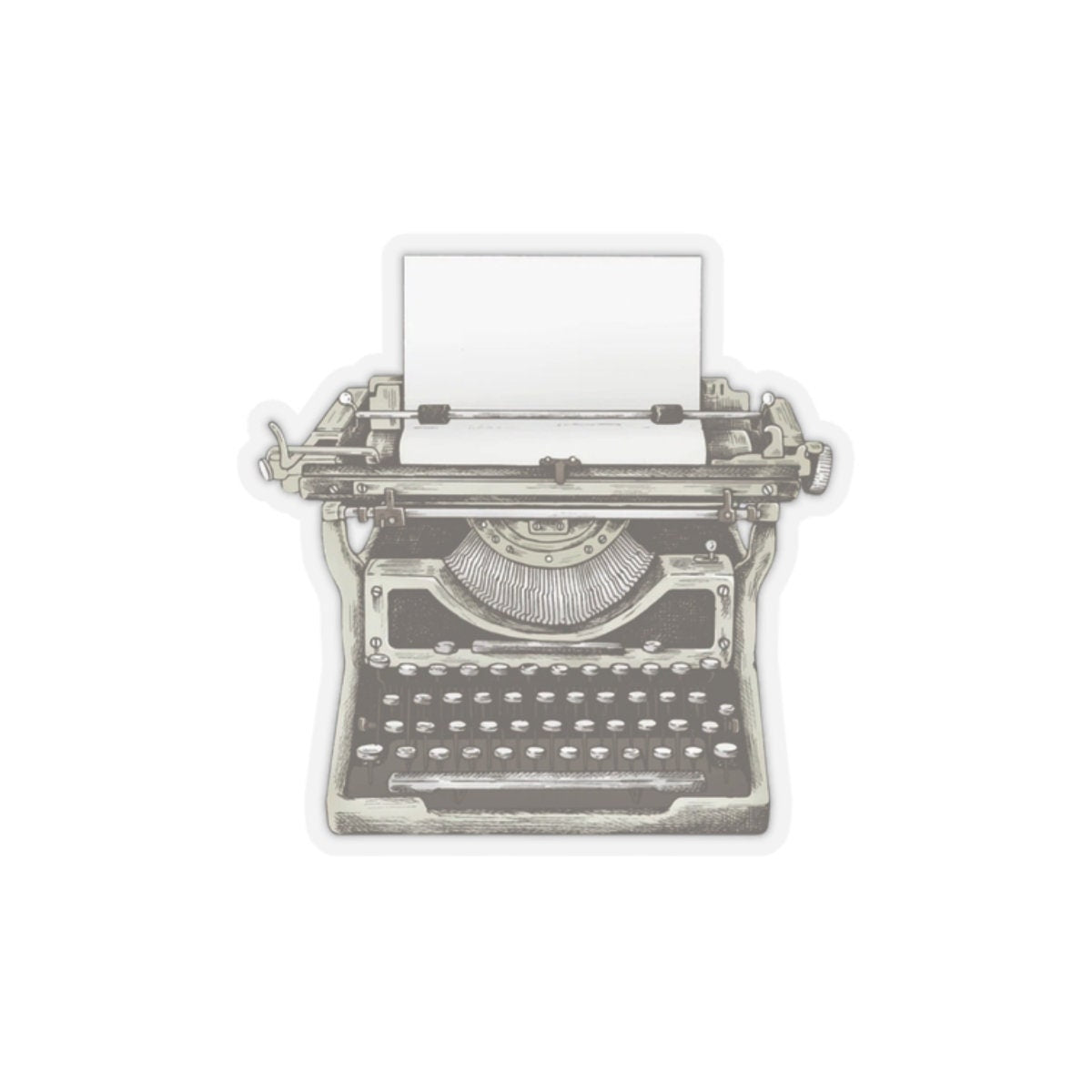 Vintage Typewriter Sticker | Retro Vinyl Decal for Writers, Book Lovers & Bibliophiles
