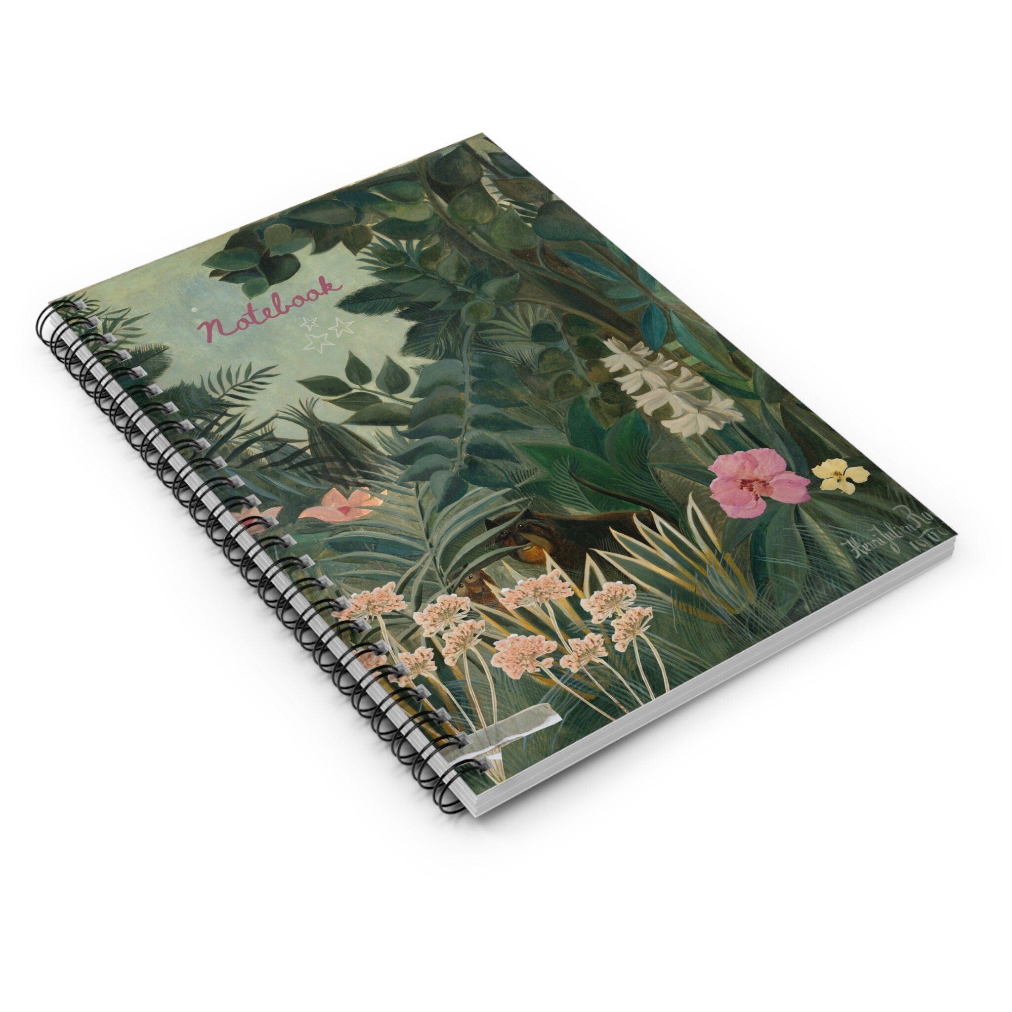 Art Notebook The Equatorial Jungle by Henry Rousseau, Spiral Bound Journal, Artistic Diary and Planner, Creative Gift Idea