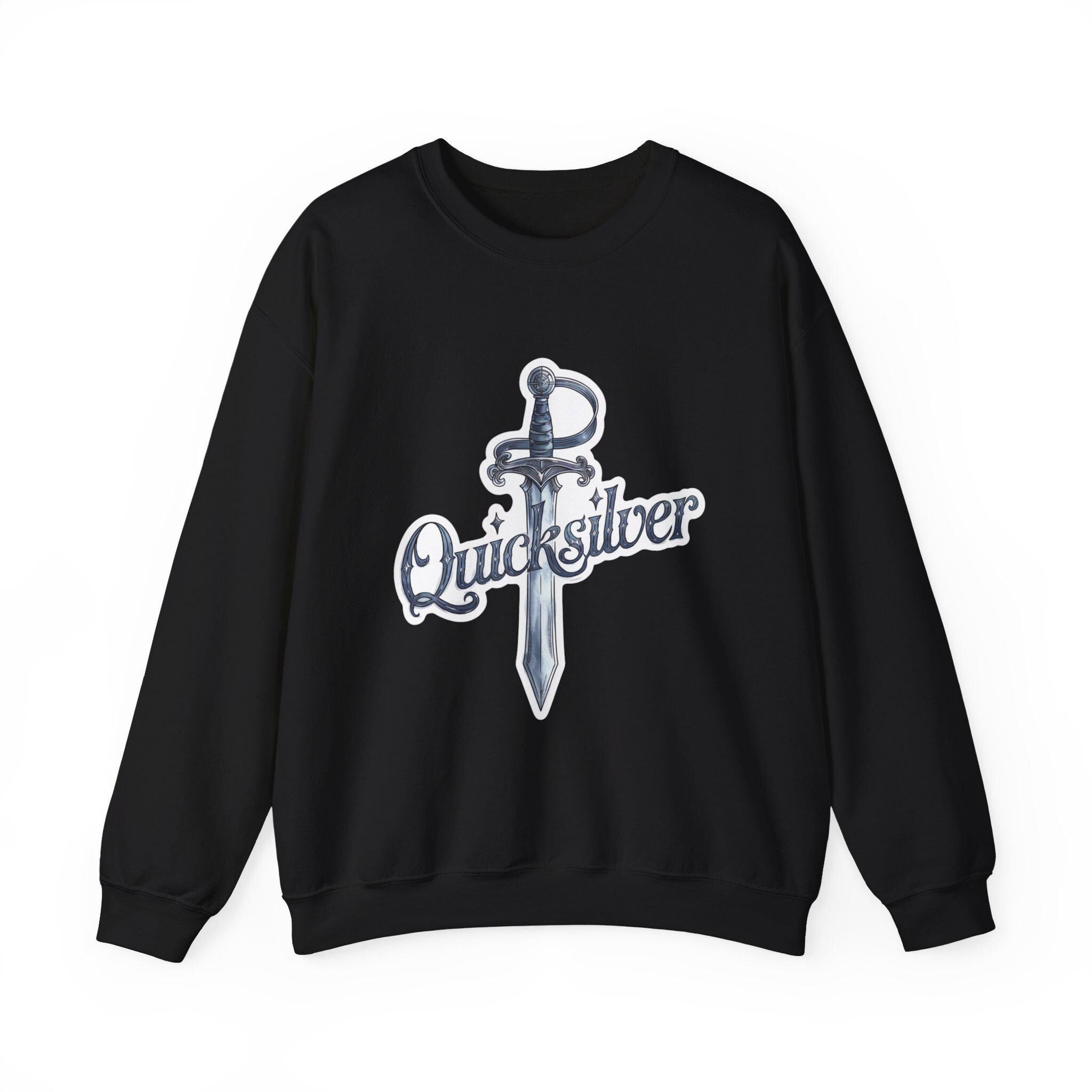 Quicksilver Sword Sweatshirt - Watercolor Book-Inspired Unisex Crewneck - Fae & Alchemy Gift for Book Lovers