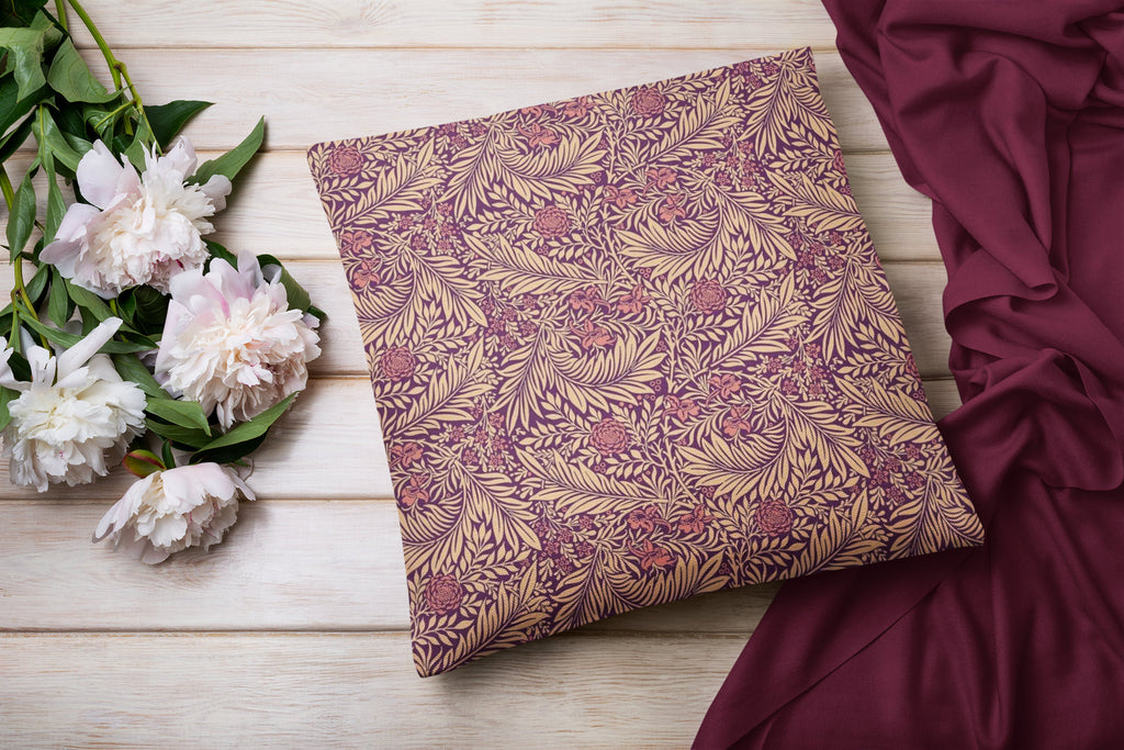 William Morris Larkspur Berry Pillow, Trendy Color Home Accent, Artistic Double Sided Floral Cushion