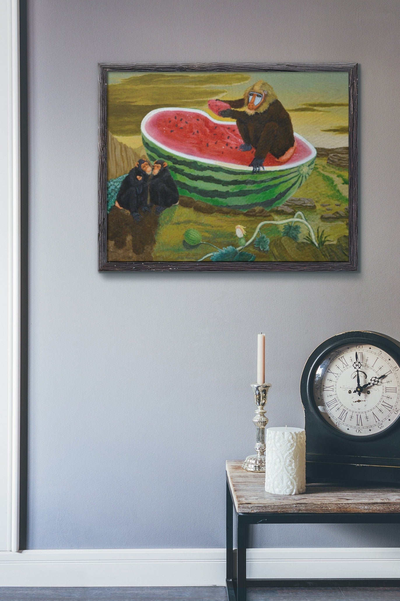 Modern Art Print, Mandril en Agape by Jose de Martin Simon, Contemporary Home Decor