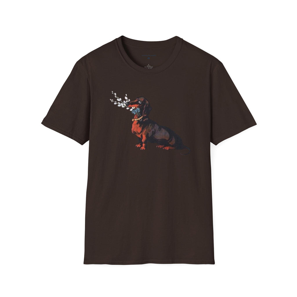 Vintage Dachshund Dog Unisex Softstyle T-Shirt, Cute Pet Lover Tee, Retro Animal Graphic Top, Gift for Dog Owners, Dog Mom Dad Shirt