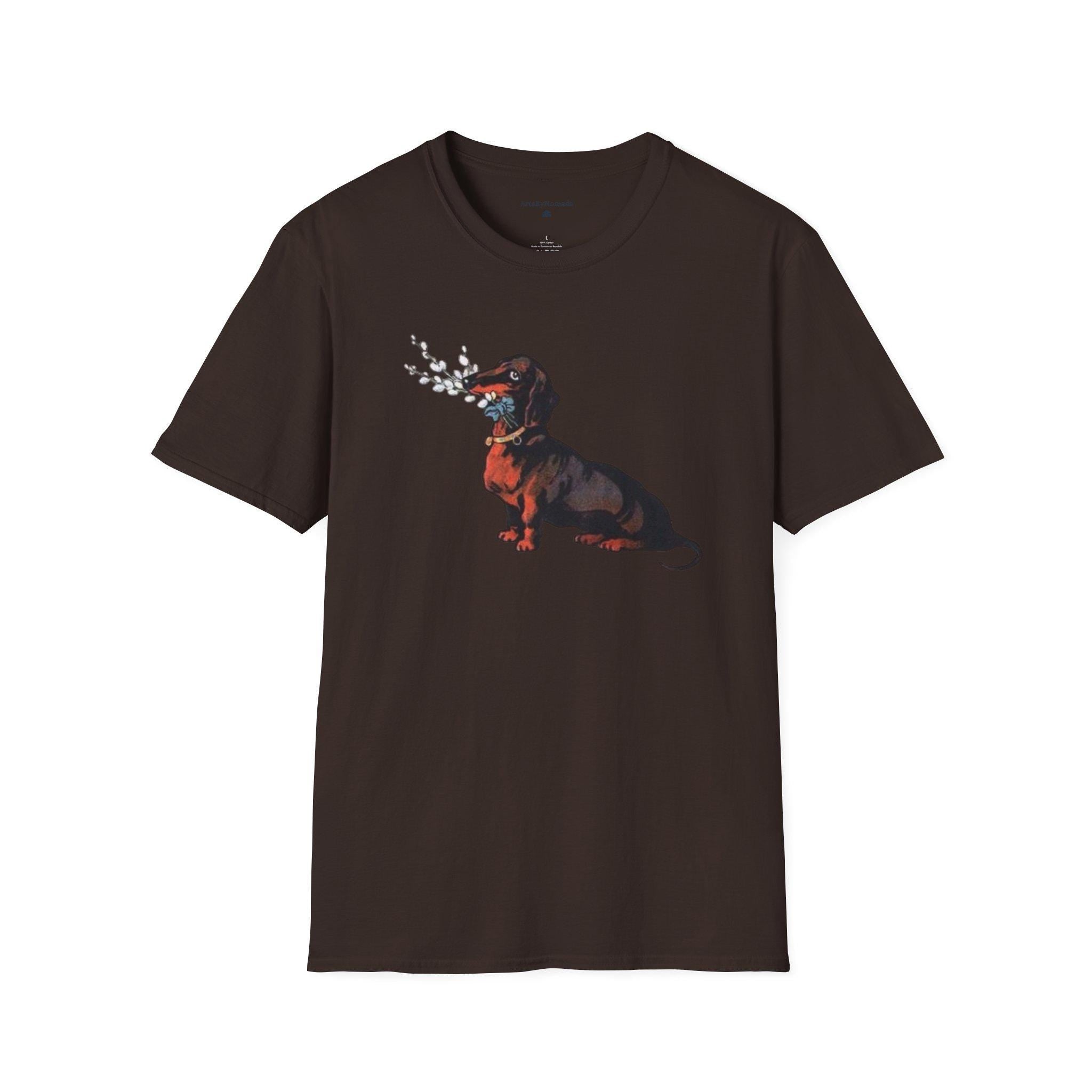 Vintage Dachshund Dog Unisex Softstyle T-Shirt, Cute Pet Lover Tee, Retro Animal Graphic Top, Gift for Dog Owners, Dog Mom Dad Shirt