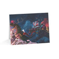 Funny Christmas Card with Santa Riding Dinosaur - Holiday Greeting Card, Perfect for Christmas and New Year Celebrations, with an envelope