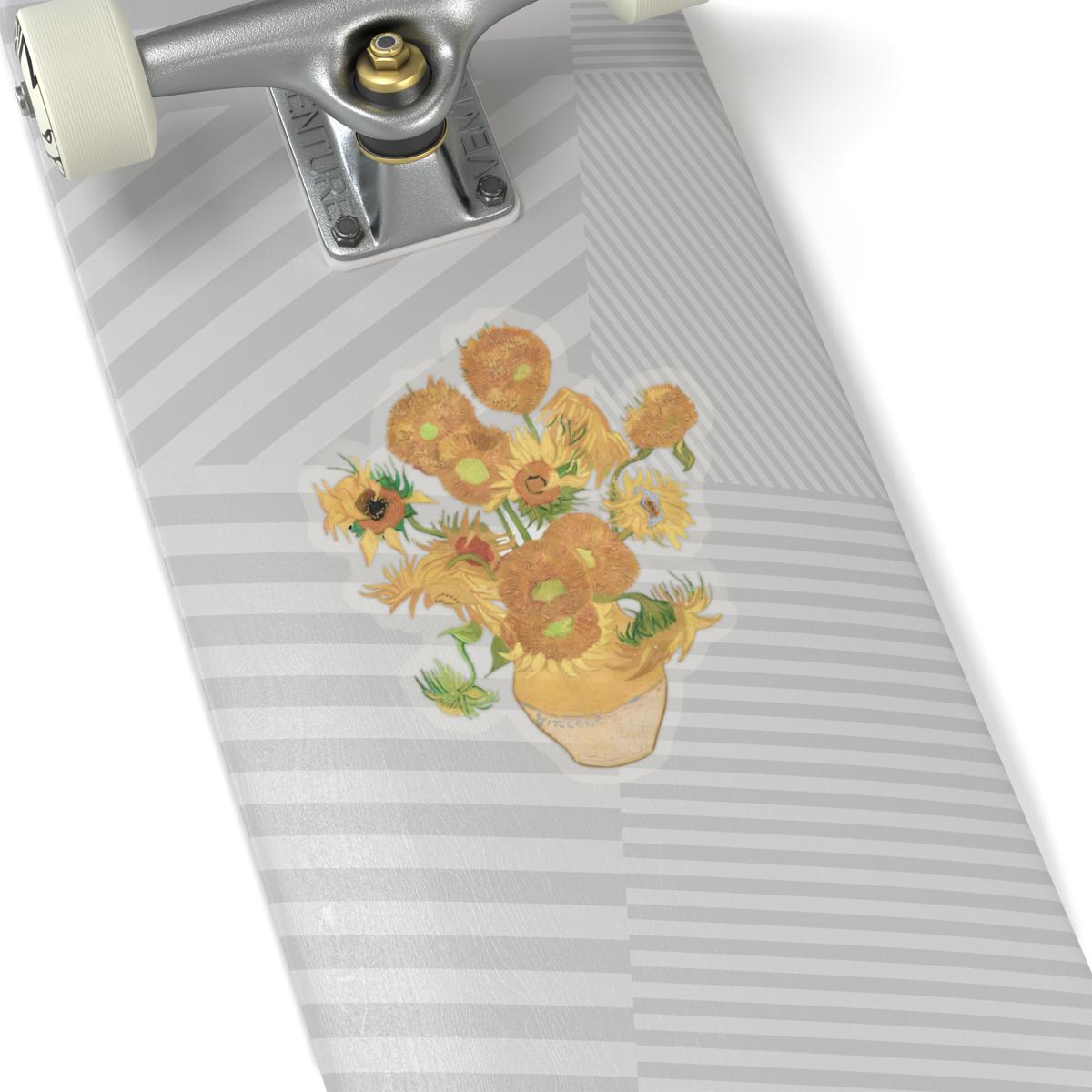 Van Gogh Sunflower Decal Sticker, Perfect Gift, Art Sticker for Laptop and Water Bottle