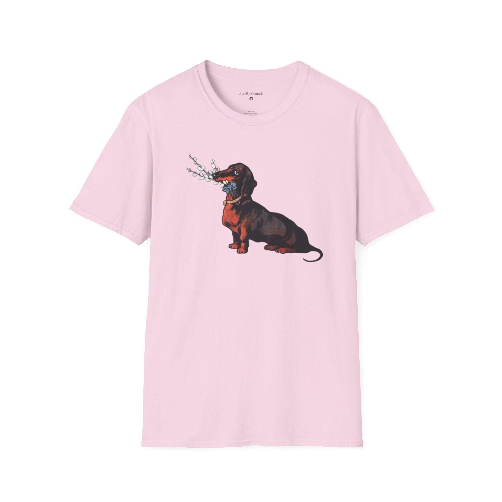 Vintage Dachshund Dog Unisex Softstyle T-Shirt, Cute Pet Lover Tee, Retro Animal Graphic Top, Gift for Dog Owners, Dog Mom Dad Shirt