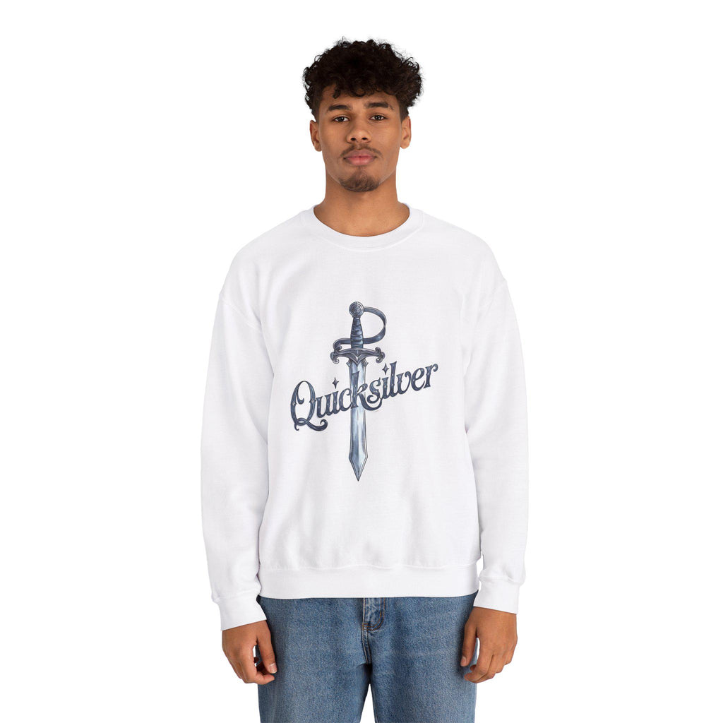 Quicksilver Sword Sweatshirt - Watercolor Book-Inspired Unisex Crewneck - Fae & Alchemy Gift for Book Lovers