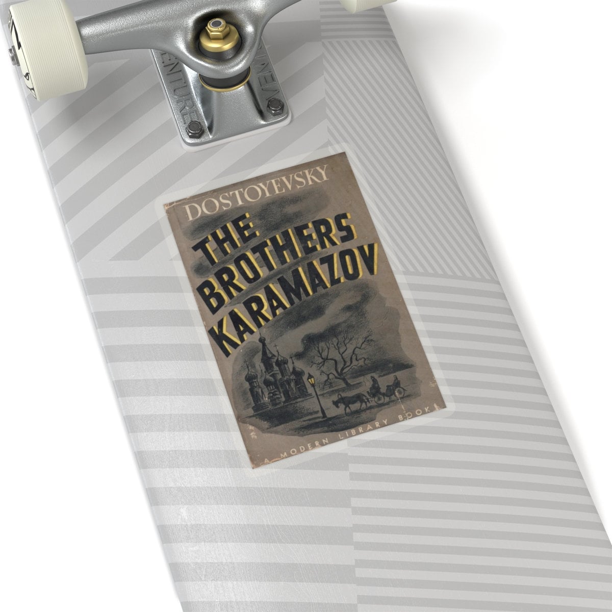 Vintage The Brothers Karamazov Book Cover Decal Sticker, Literary Gift for Literature Lovers, Sticker for Laptop and Water Bottle