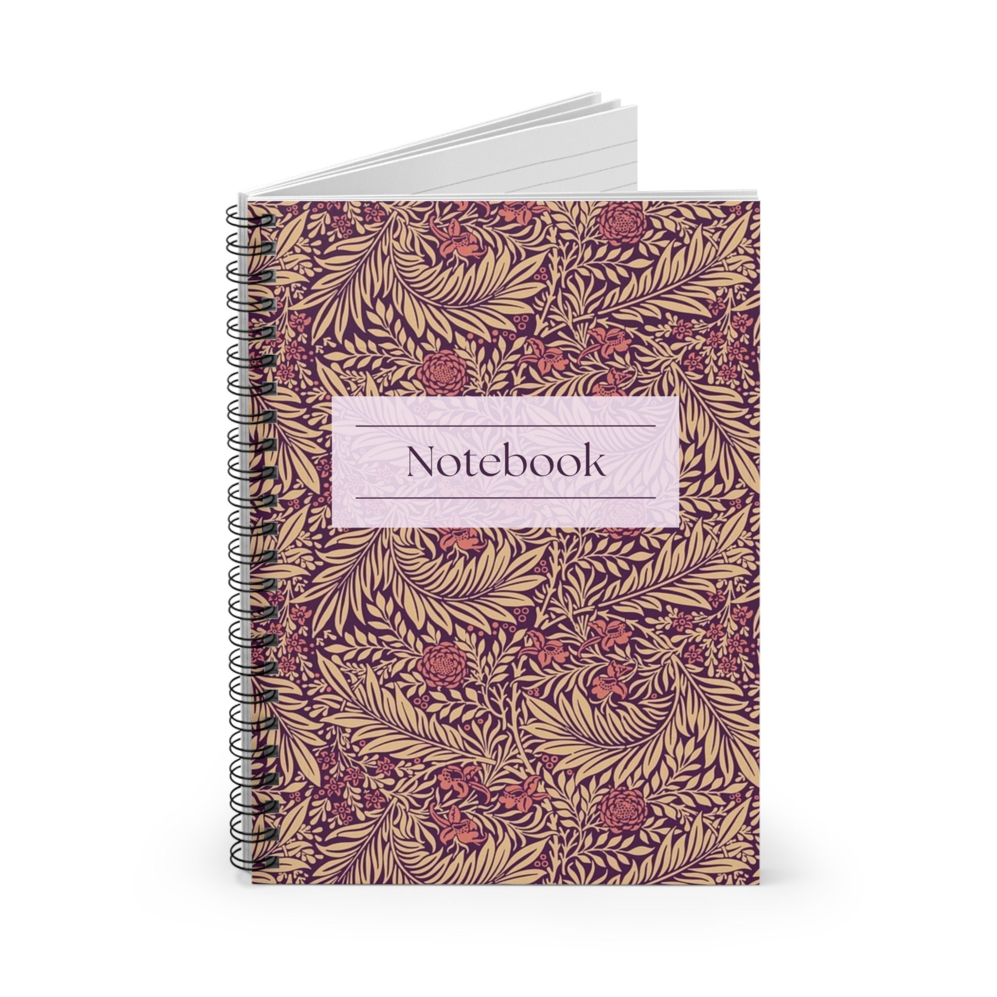 William Morris Larkspur Art Journal, Trendy Berry Colored Notebook, Ideal for Writers and Creatives