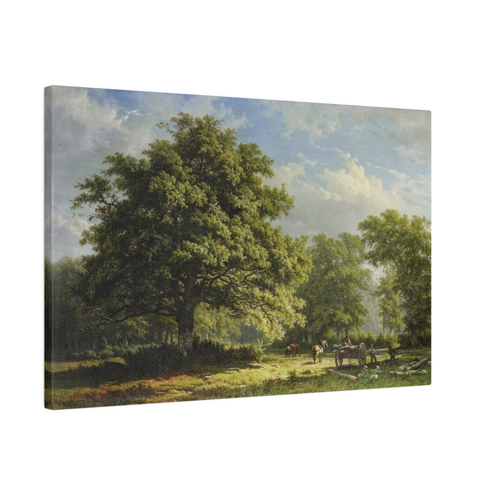 Bentheim Forest Canvas Art by George Andries Roth, Serene Nature Landscape Wall Decor, Luxurious Gift