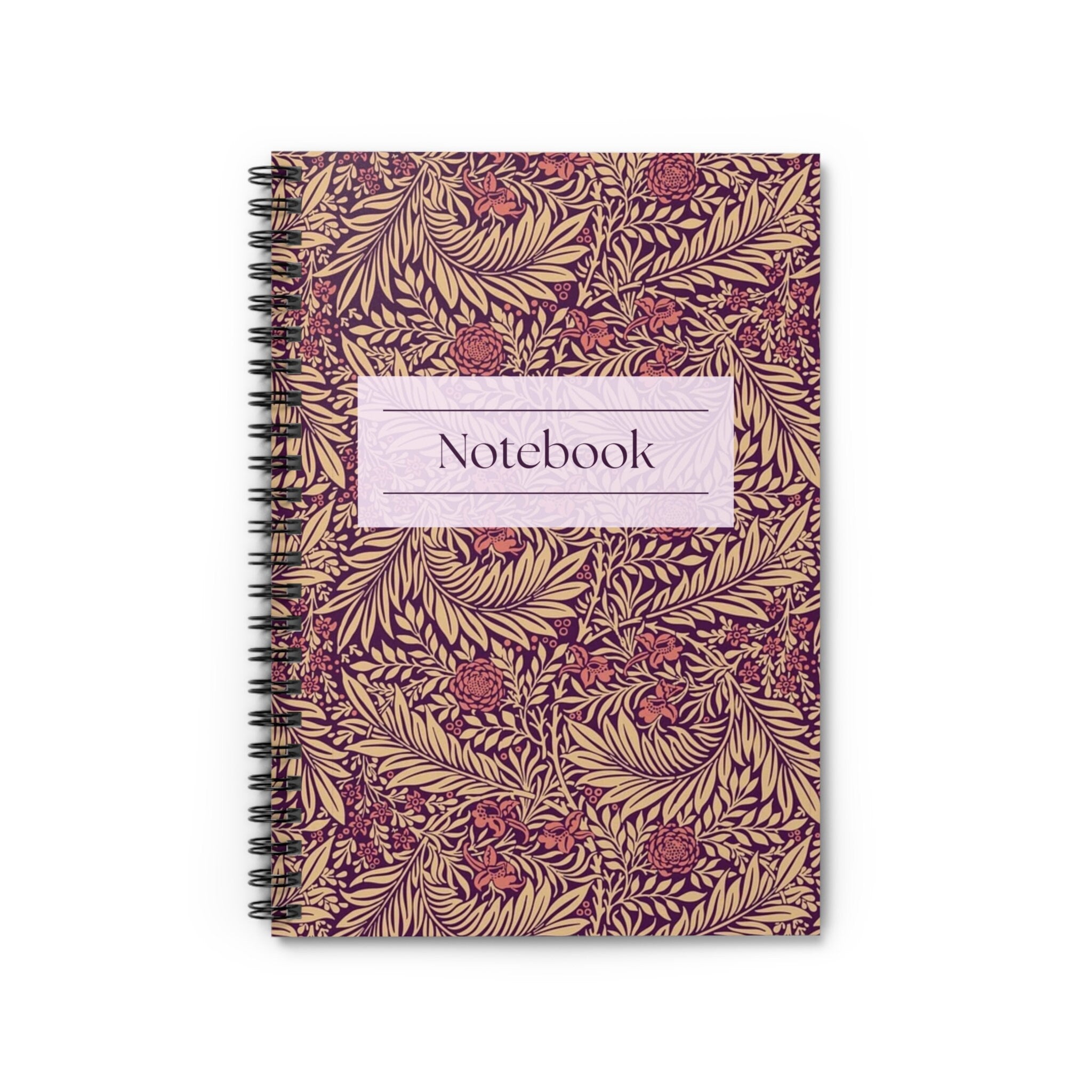 William Morris Larkspur Art Journal, Trendy Berry Colored Notebook, Ideal for Writers and Creatives
