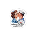 Affirmation Sticker, Attract and Manifest Love, Retro Romance Decal, Inspired by Iconic Kiss, Great Gift for Single Friends