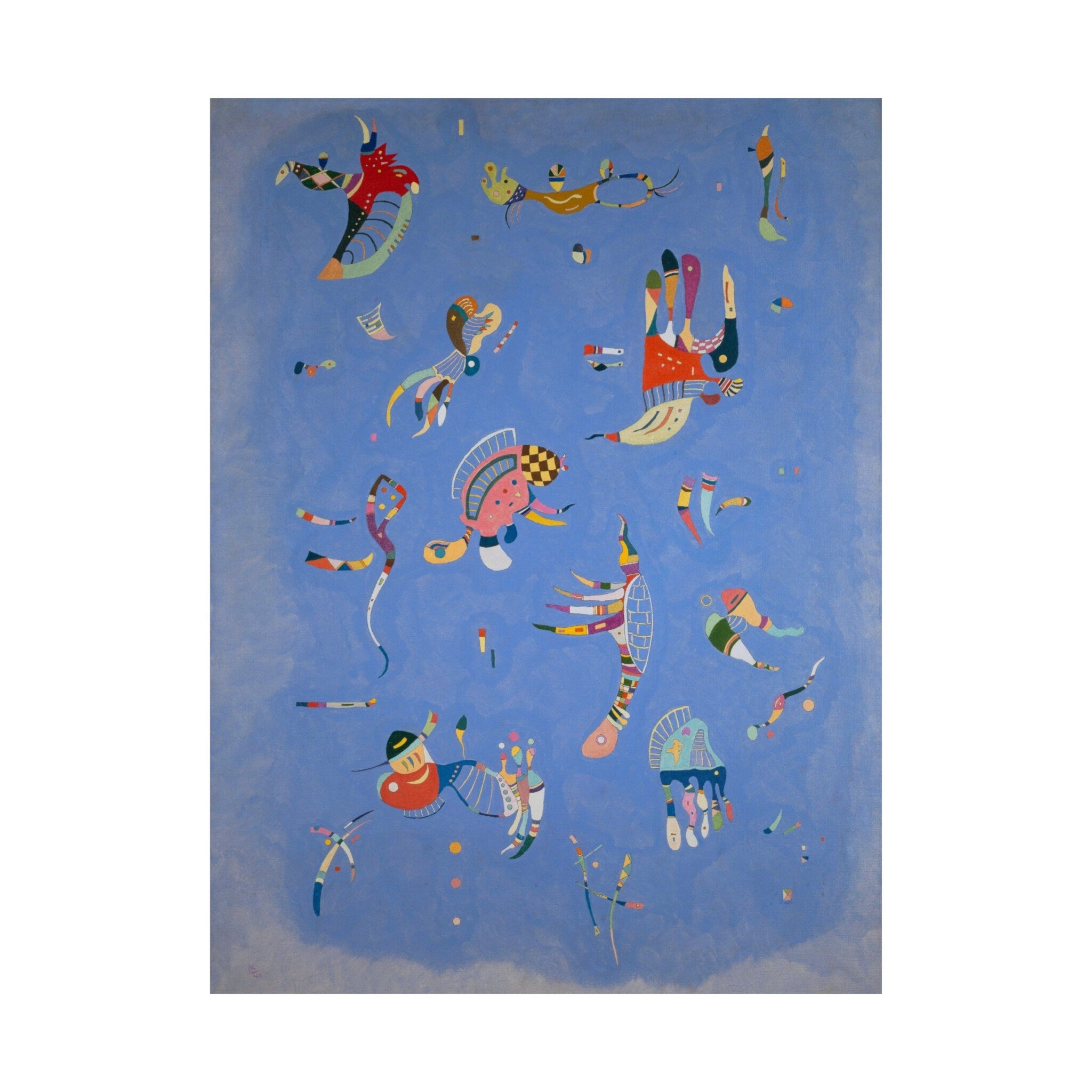 Blue Sky by Wassily Kandinsky Art Print, Abstract Poster, Modern Home Decor, Contemporary Painting
