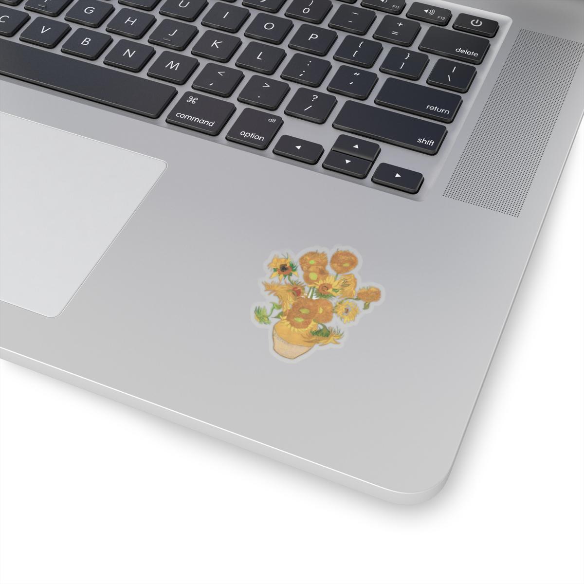 Van Gogh Sunflowers Kiss-Cut Stickers | Vinyl Sunflower Decal for Laptop Water Bottle