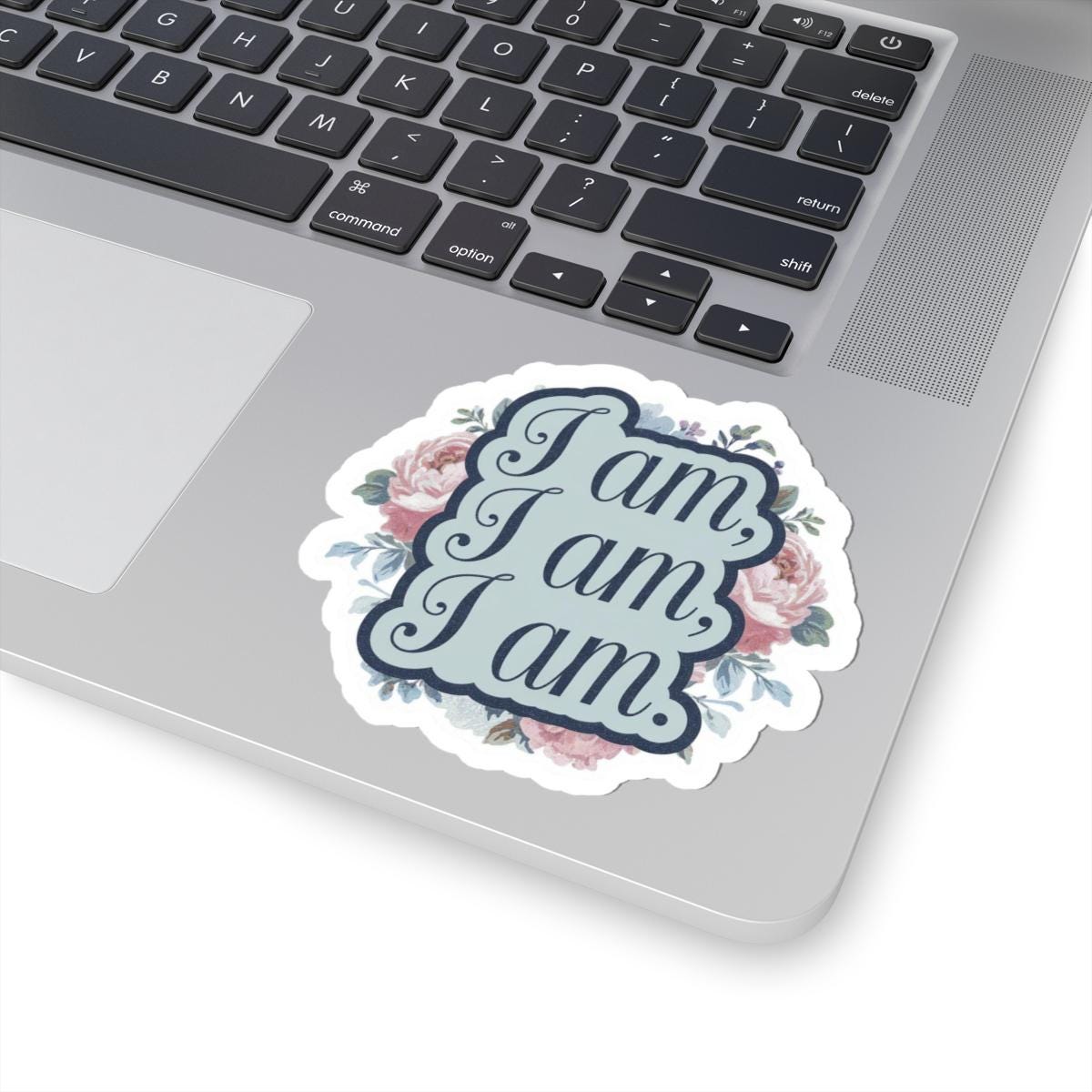 Sylvia Plath Quote Sticker, Literature Lover Gift, Vintage Style Sticker, Floral Decal, I Am I Am I Am Decor, Mental Health Awareness