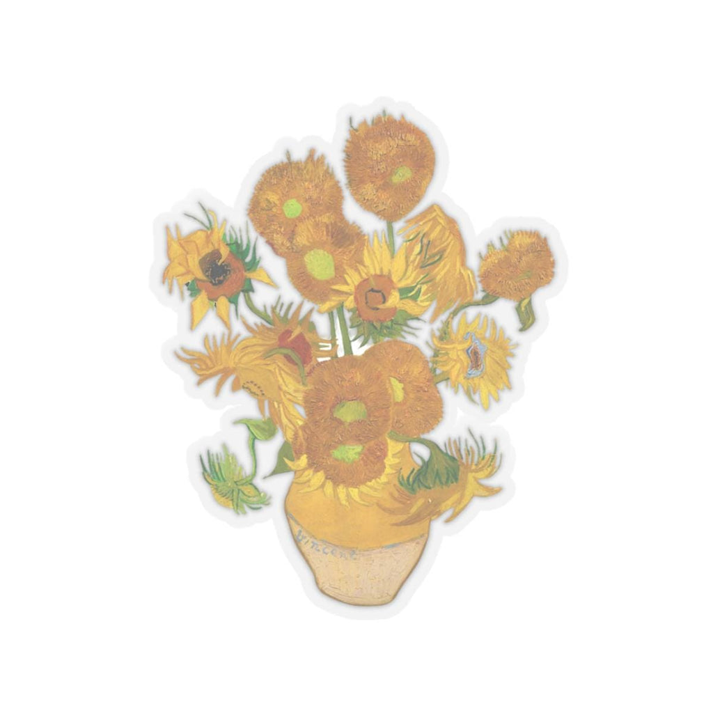 Van Gogh Sunflowers Kiss-Cut Stickers | Vinyl Sunflower Decal for Laptop Water Bottle
