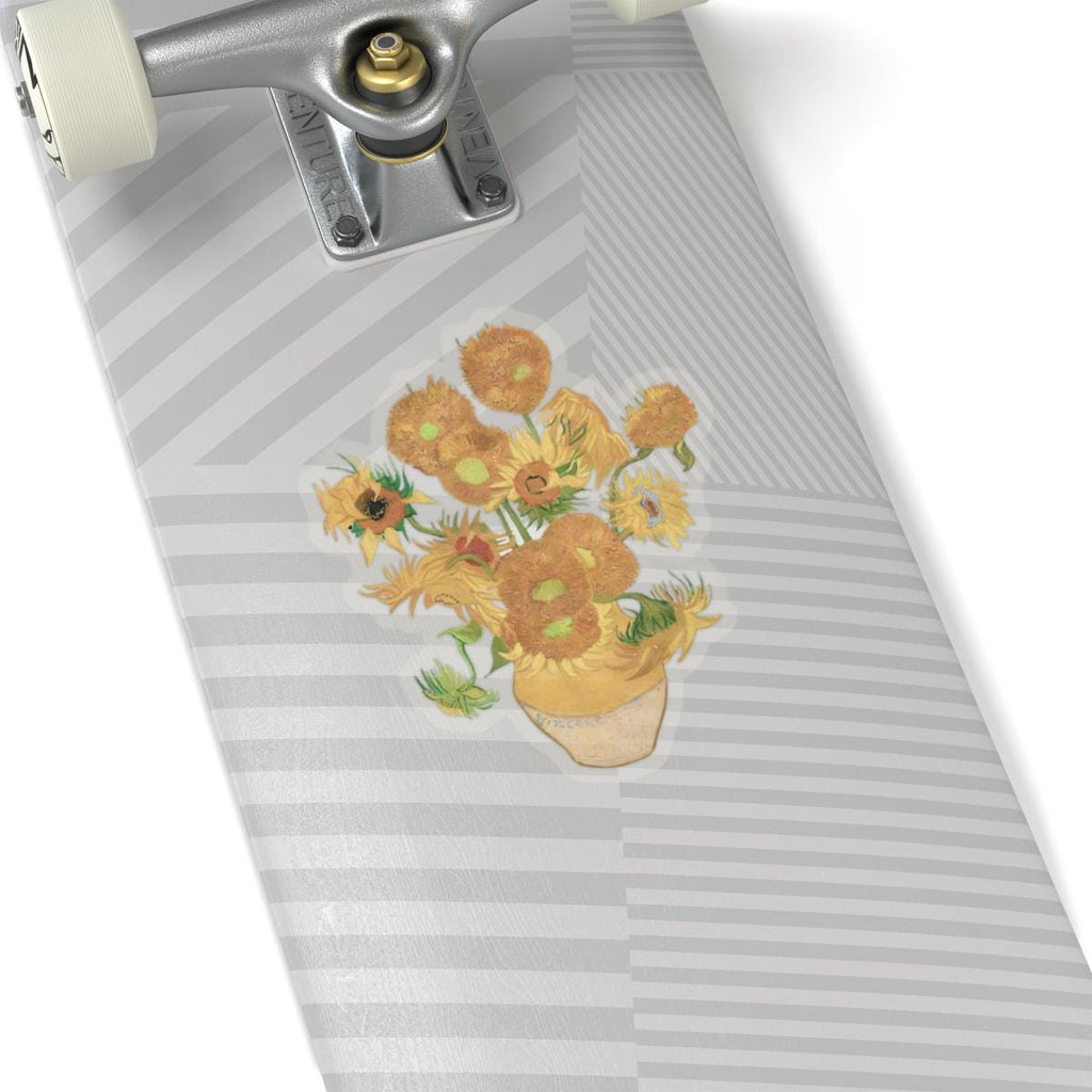 Van Gogh Sunflowers Kiss-Cut Stickers | Vinyl Sunflower Decal for Laptop Water Bottle