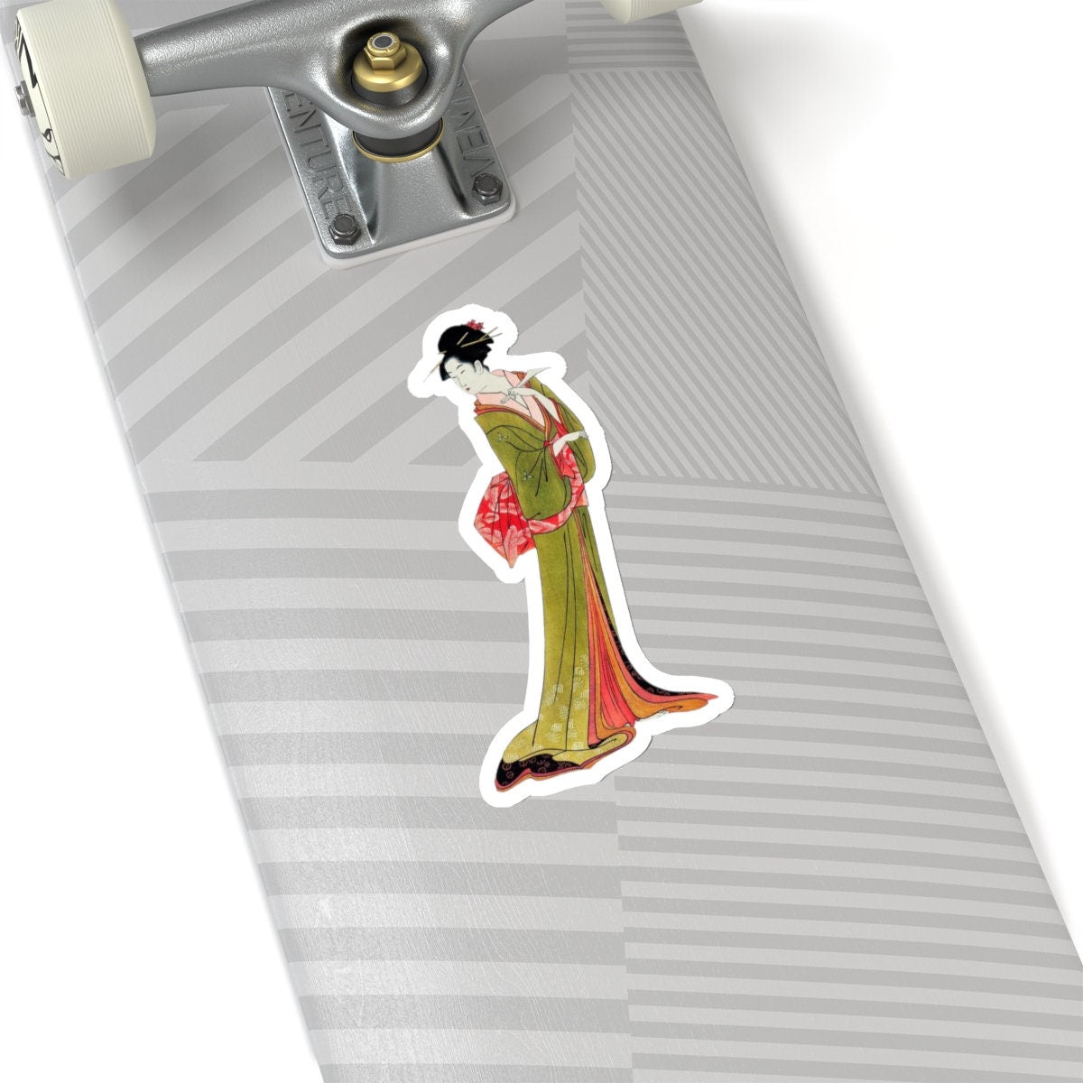 Japanese Sticker, Eishi Hosoda Itsutomi Kimono Vinyl Decal, Traditional Ukiyoe Art, High Quality Art Lover Gift