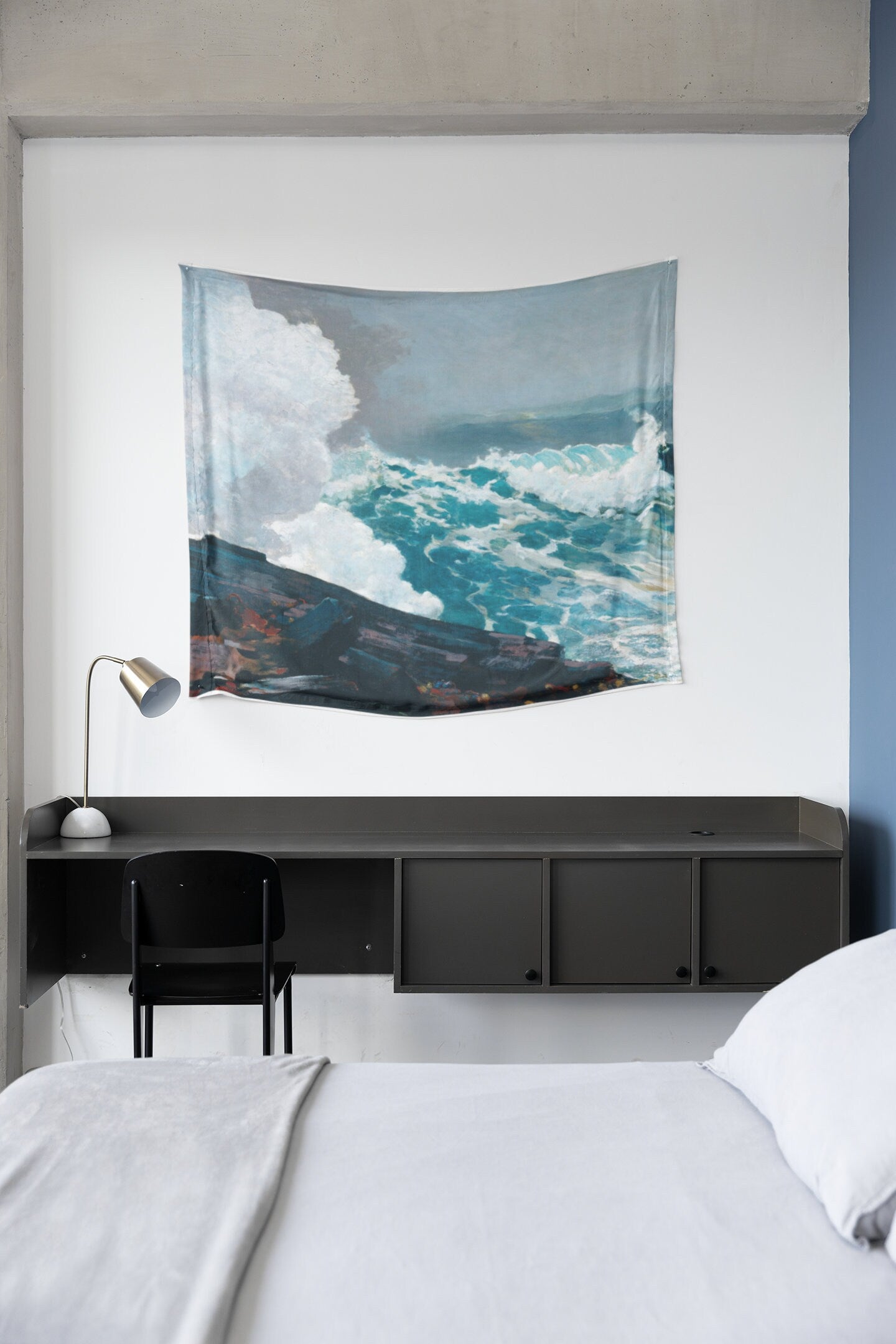 Sea Tapestry, Northeaster by Winslow Homer, Majestic Ocean Scene Wall Hanging, Art Home Decor