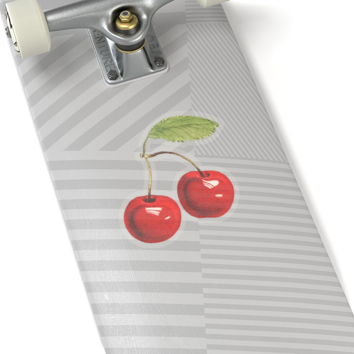 Red Cherries Sticker, Vintage Watercolor Drawing, Durable Fruit Art Decor Decal