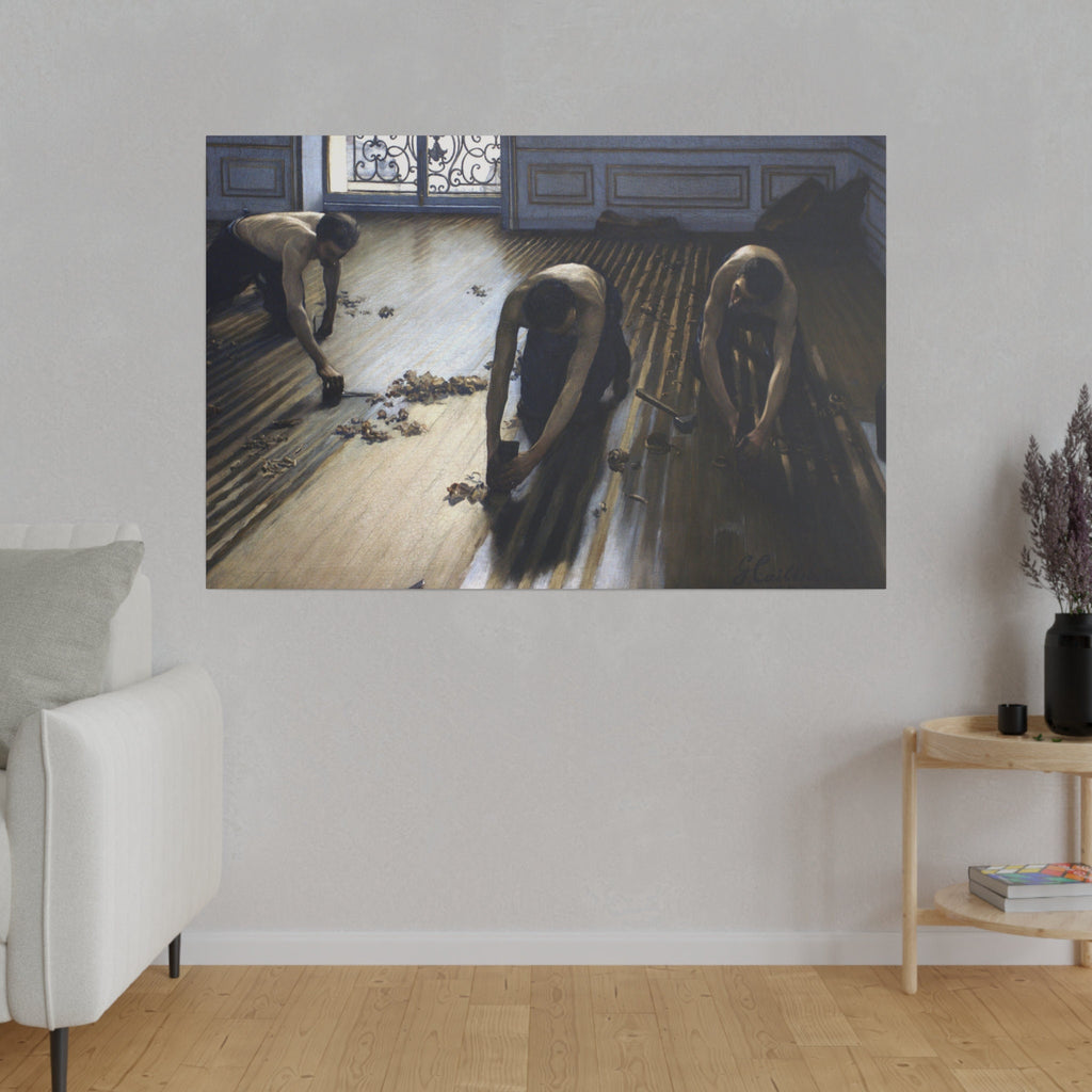 Gustave Caillebotte The Floor Scrapers Canvas, French Impressionist Urban Art, Eco Friendly Wall Art for Home Decor