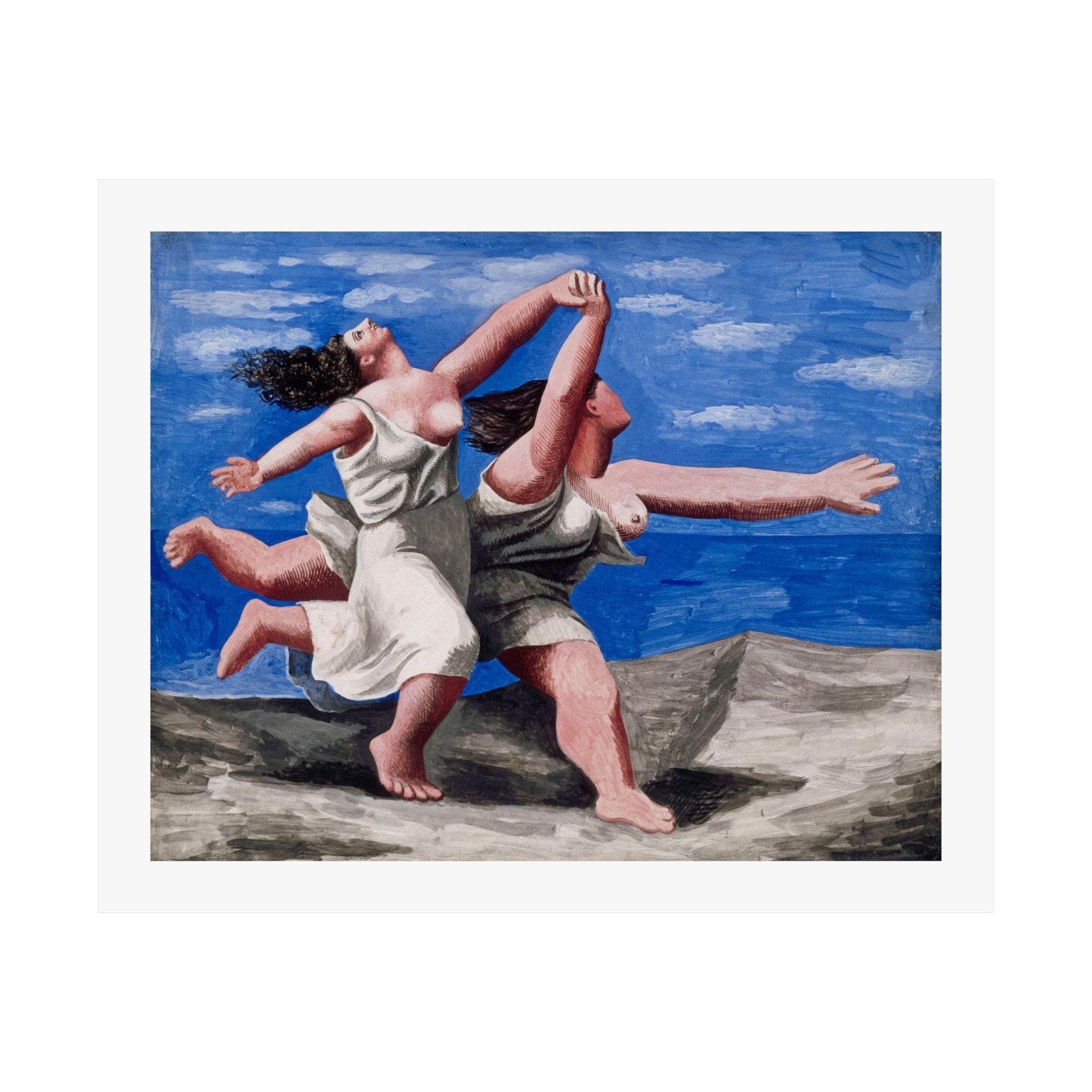 Pablo Picasso 'Two Women Running on the Beach (The Race)' Print, Vibrant Modern Art, Ideal Gift for Art Lovers