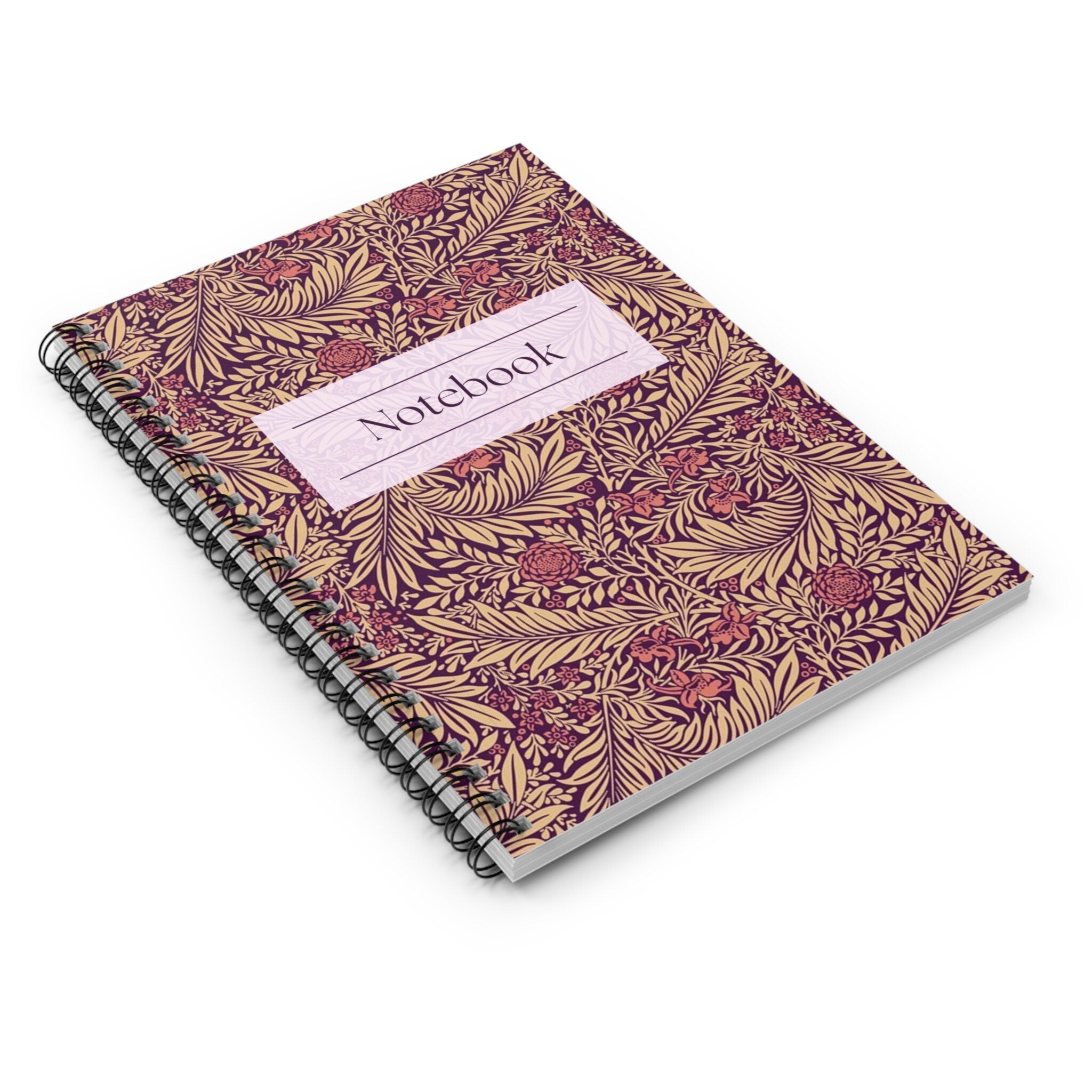 William Morris Larkspur Art Journal, Trendy Berry Colored Notebook, Ideal for Writers and Creatives