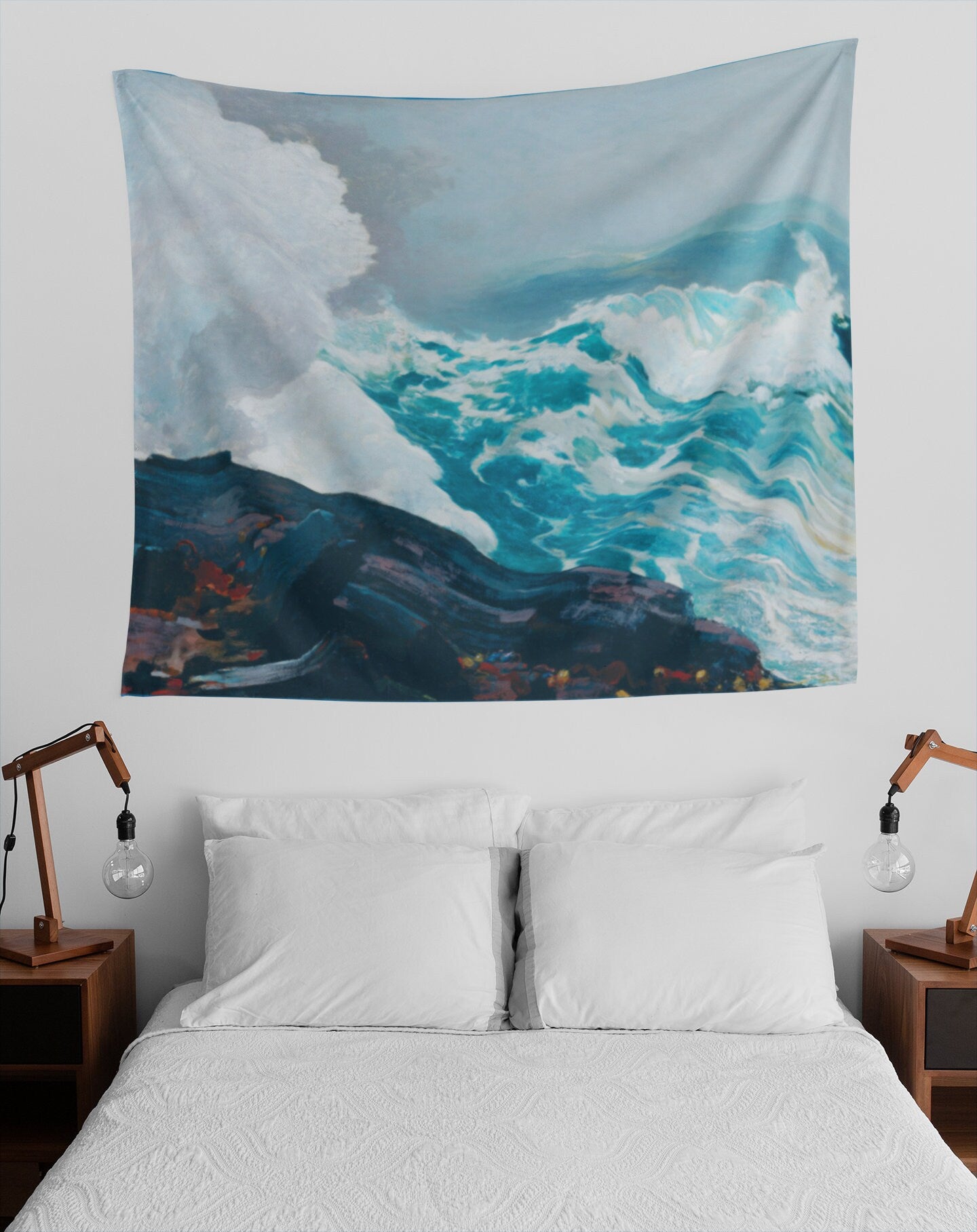 Sea Tapestry, Northeaster by Winslow Homer, Majestic Ocean Scene Wall Hanging, Art Home Decor