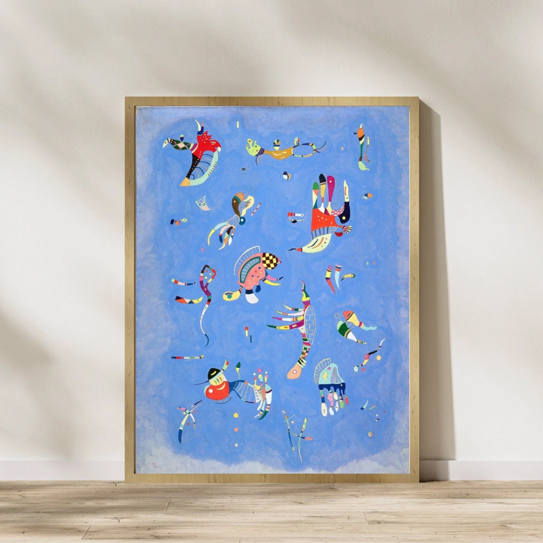 Blue Sky by Wassily Kandinsky Art Print, Abstract Poster, Modern Home Decor, Contemporary Painting