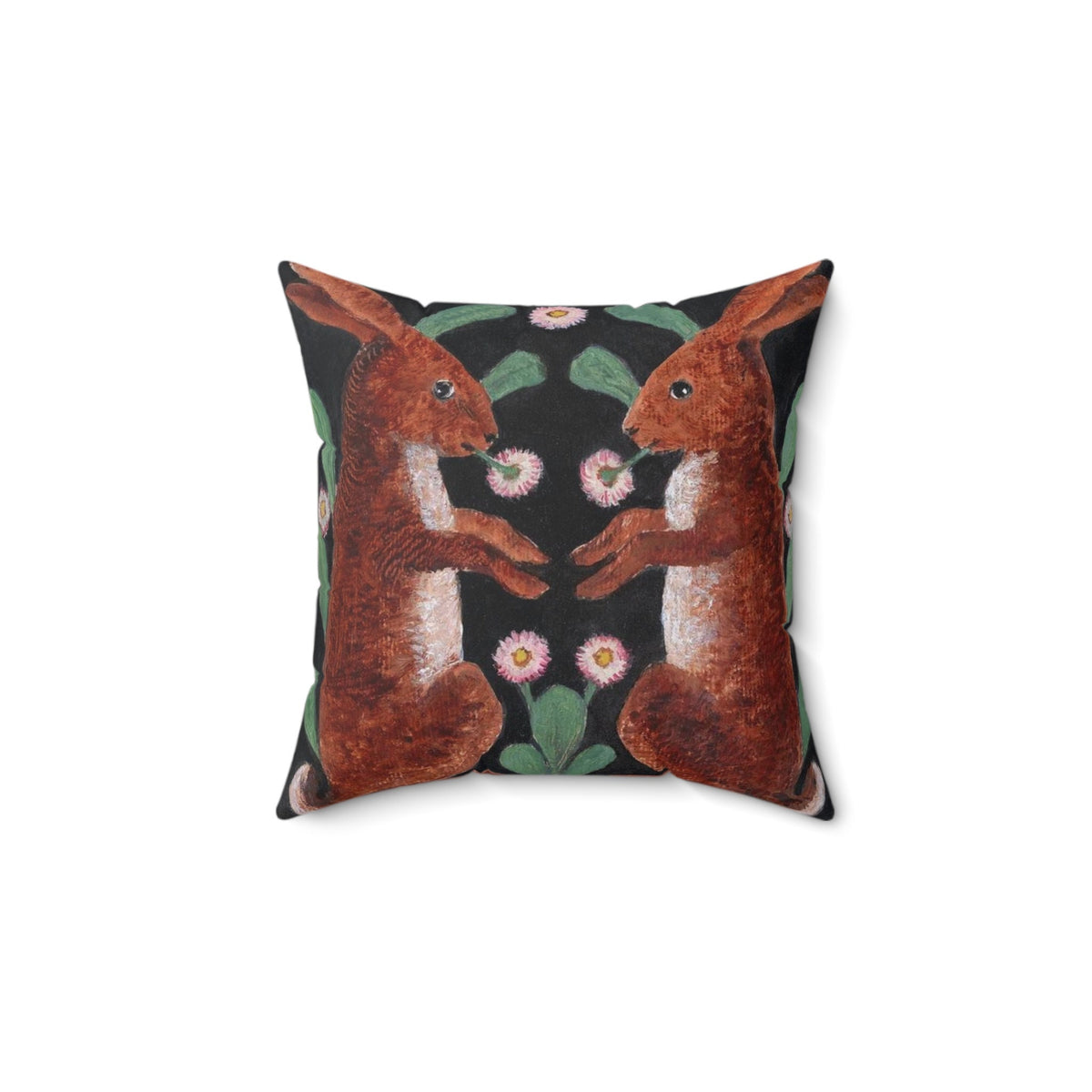 William Bell Scott Two Hares Double-Sided Art Pillow