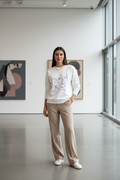 Picasso's Dove Sketch Sweatshirt, Abstract Face Line Art, Unisex Crewneck, Famous, Comfort Colors, Warm Apparel, Unique Style