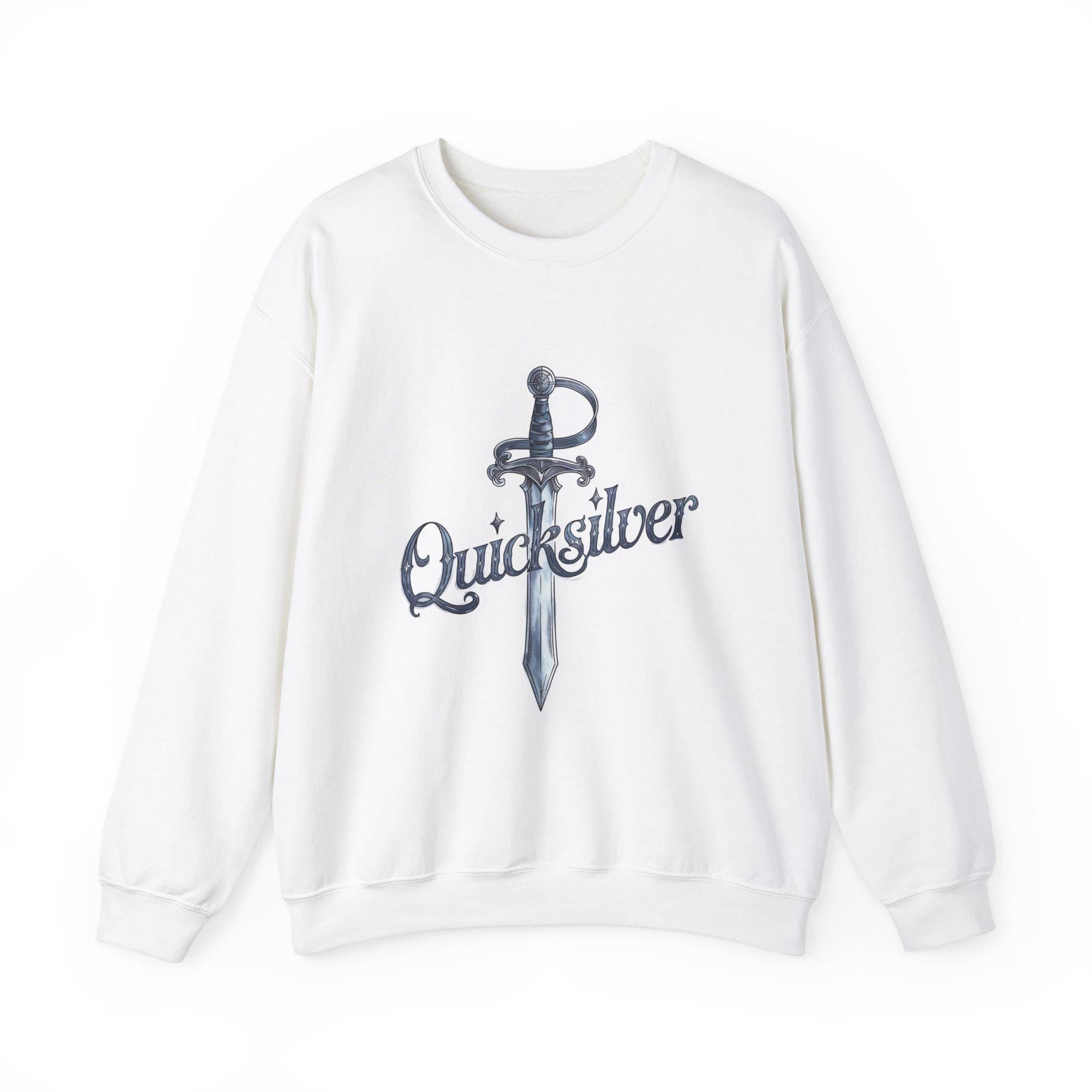 Quicksilver Sword Sweatshirt - Watercolor Book-Inspired Unisex Crewneck - Fae & Alchemy Gift for Book Lovers