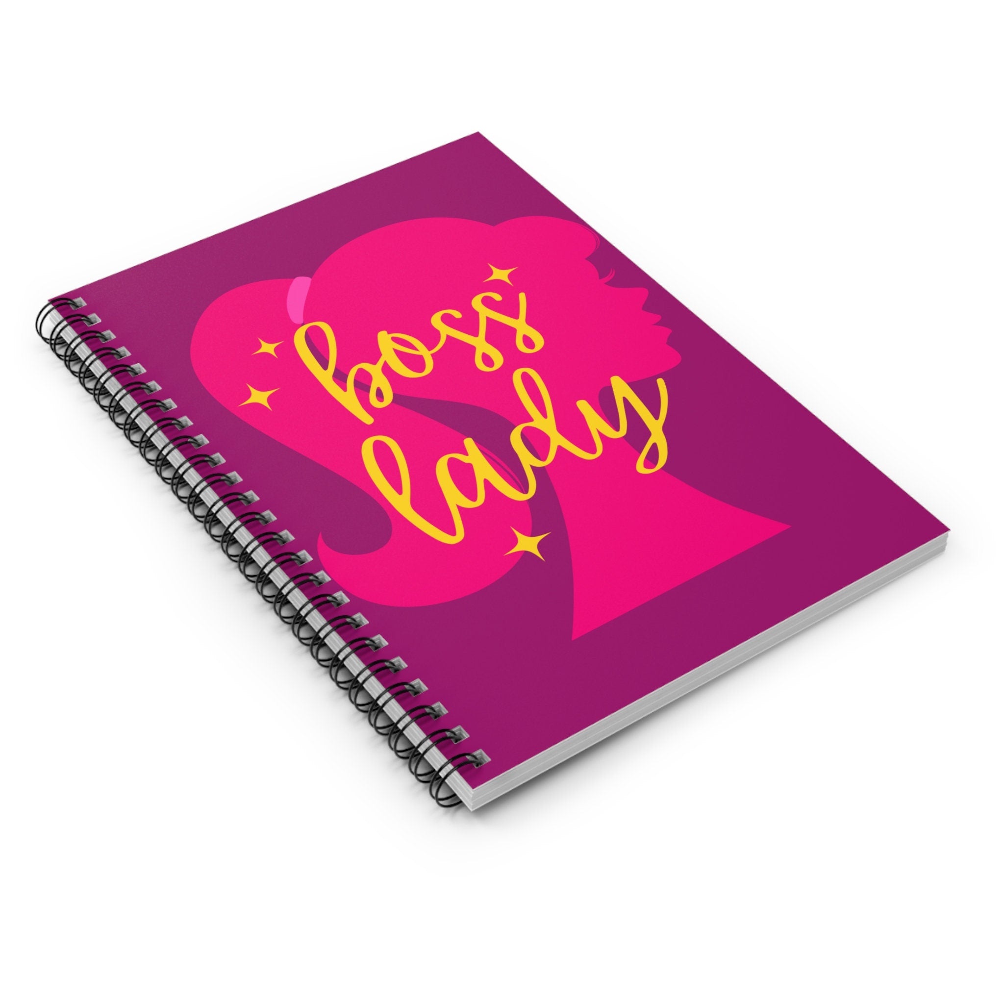 Barbie Inspired Boss Lady Notebook, Stylish Pink and Yellow Diary, Empowering Gift for Women and Girls